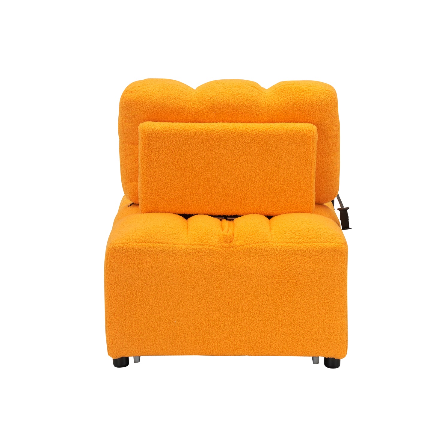 40.20 inches long, Teddy Sofa Fabric,a convertible sofa-cum-bed, for Apartment Office Living Room - Orange