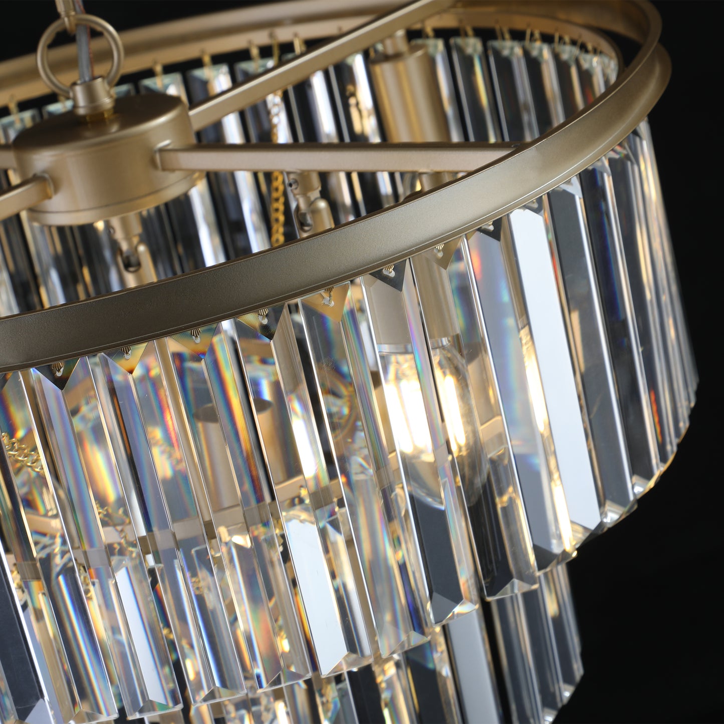Gold Luxury Crystal Chandelier Modern Chandeliers Lights (No Bulbs)