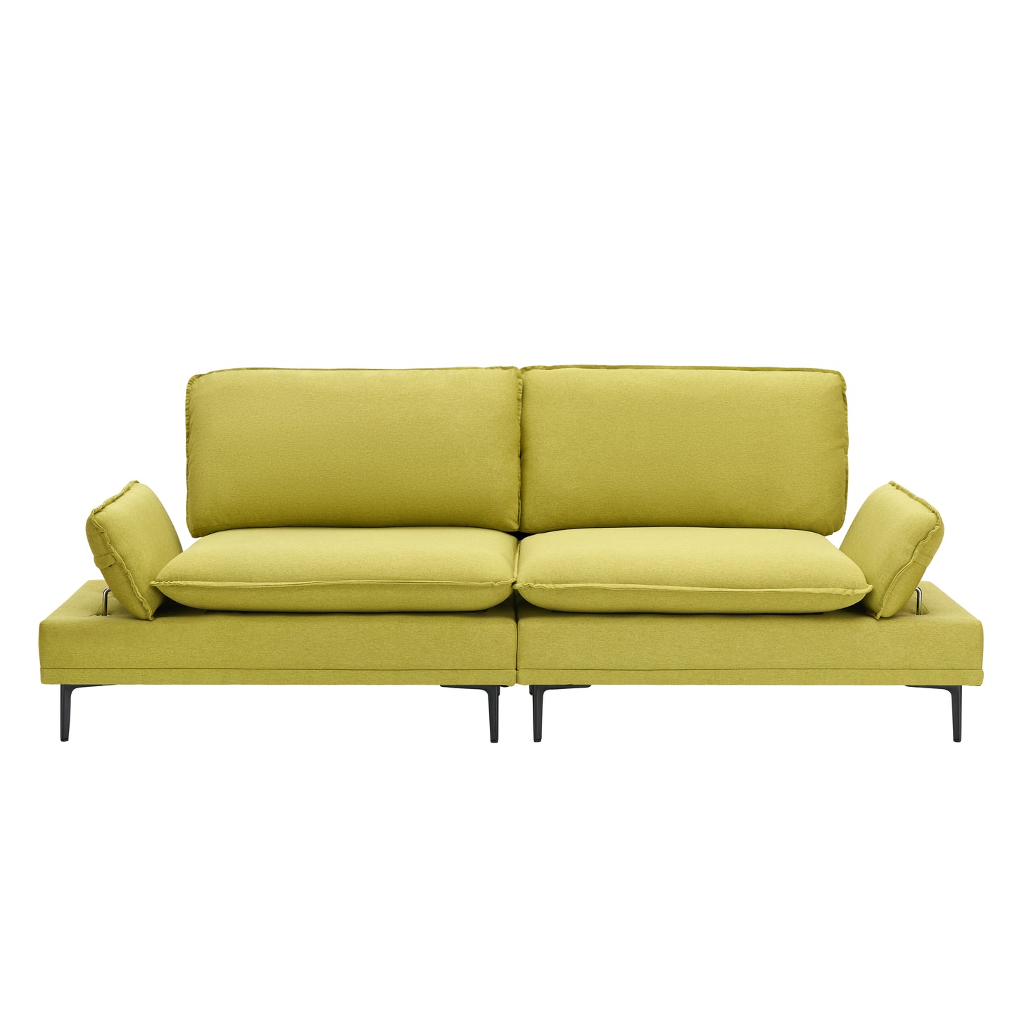 Elegant and rustic in 89   inches of cotton and linen, fresh green, custom-made for apartments, living rooms and offices. Let every inch of space radiate natural elegance and extraordinary style.