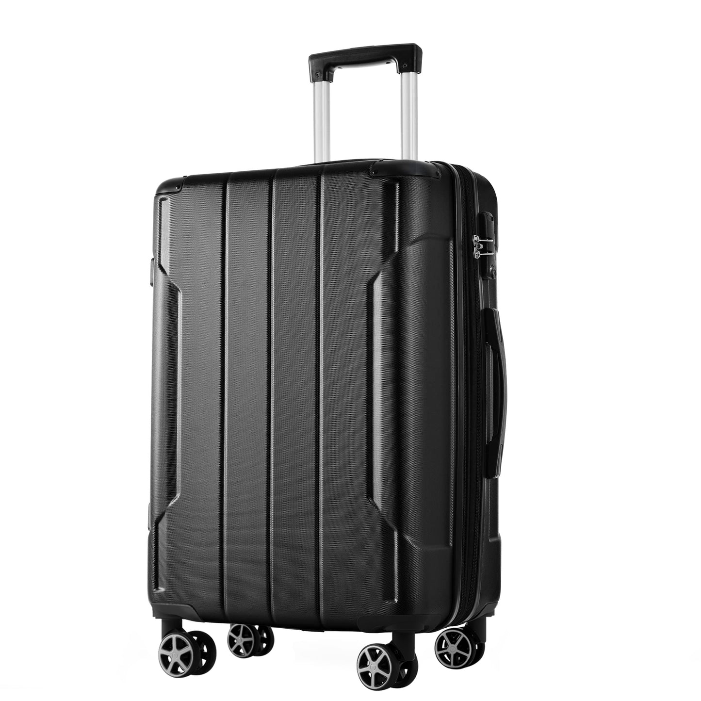 Hardshell Luggage, Lightweight Durable ABS Suitcases with Double Wheels, Expandable Checked Travel