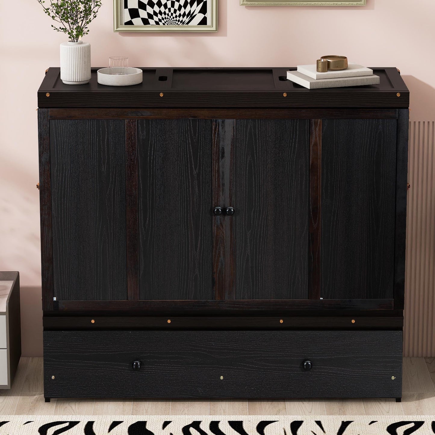 Murphy Bed with USB Port and a Large Drawer