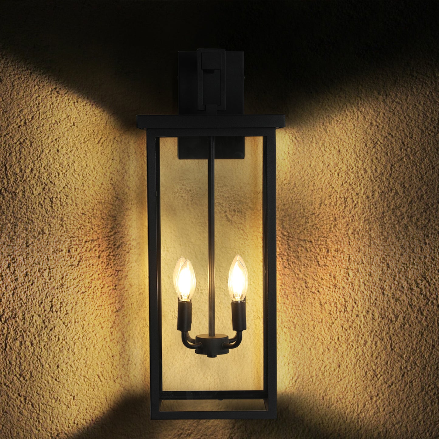 (Same as W1340119951/L1013) 4-Light Black Outdoor Wall Light (No Bulbs)