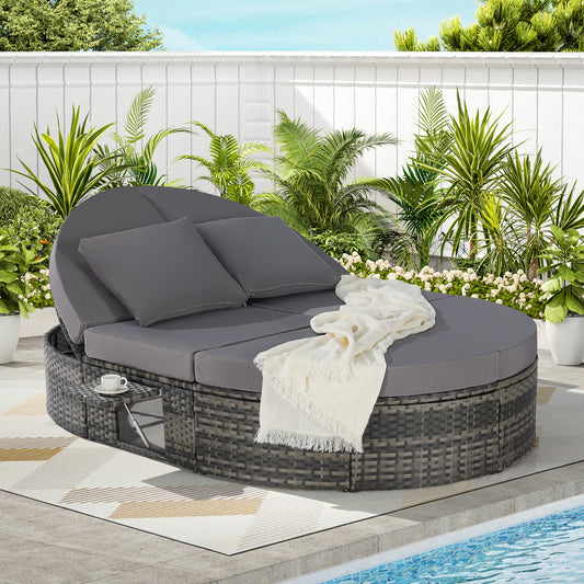 Planter 12.2-Inch Rattan and Metal Dark Gray for Indoor, Outdoor or Decorative Plant Display