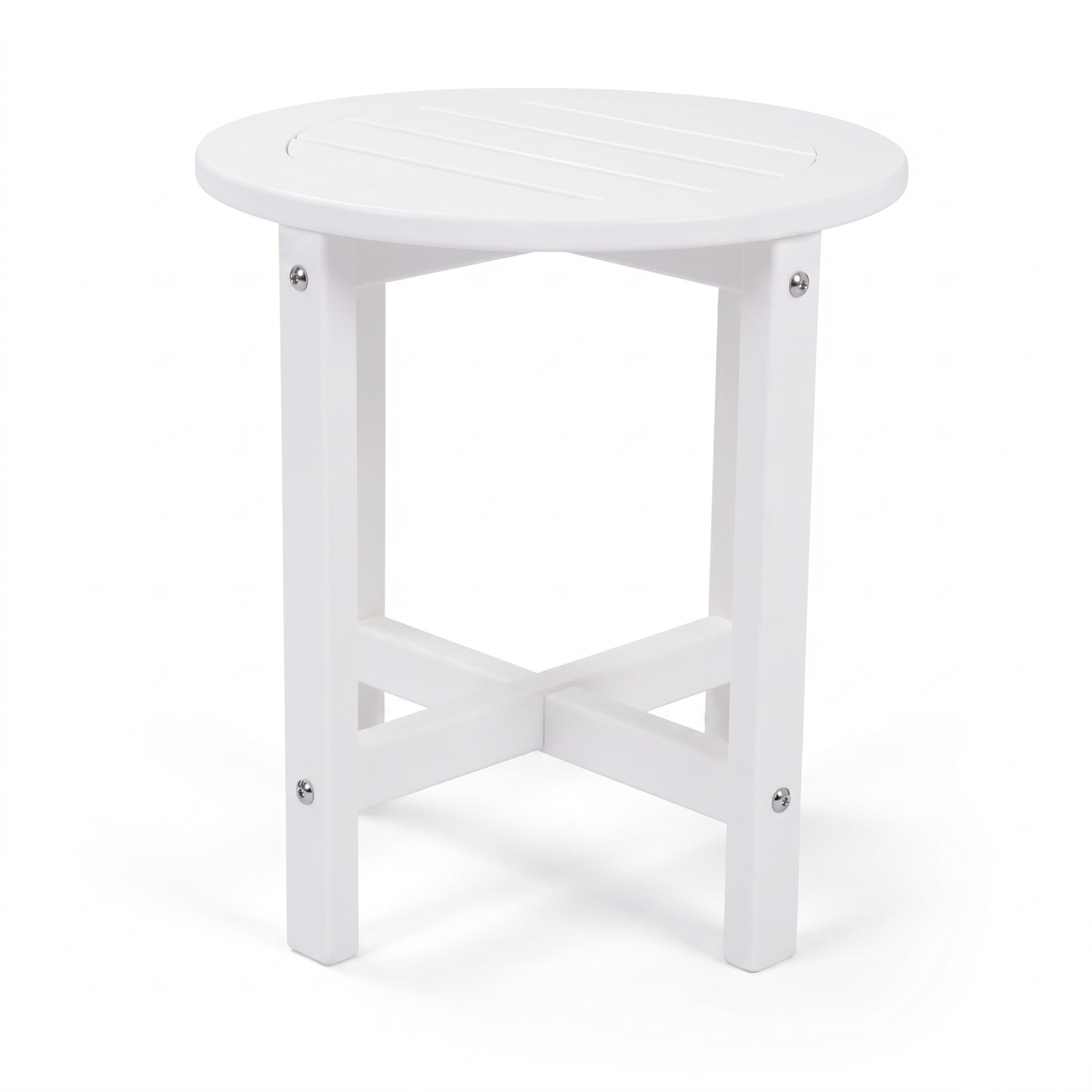 HDPE Round Outdoor Side Table, 16 in. Dia. x 18 in