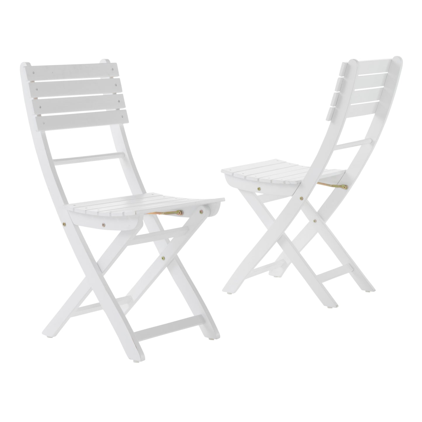 Outdoor Acacia Wood Folding Dining Chair Set of 2 – Weather-Resistant Patio Chairs for Garden & Balcony Seating