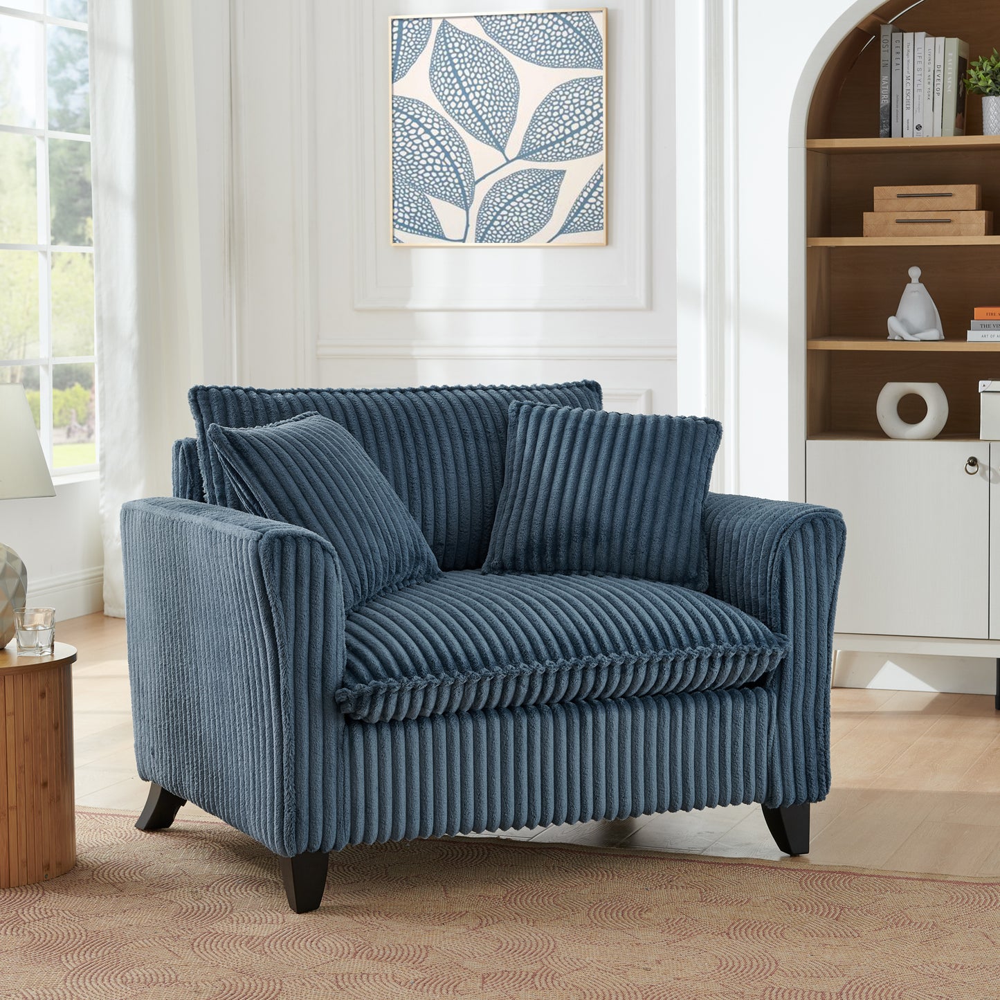 Lazy sofa chair, comfortable single-person sofa chair, with a backrest and soft seat cushion,