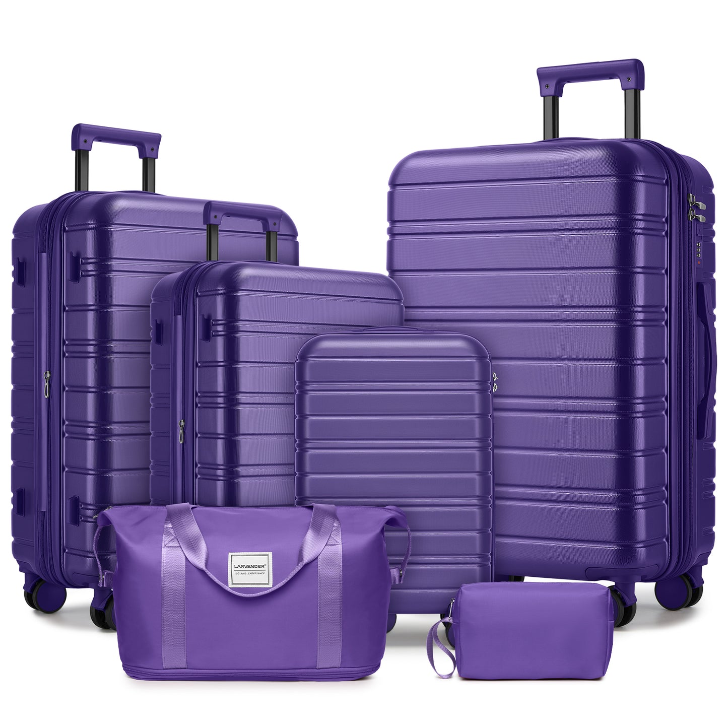 Luggage Sets 6 Piece with Duffel Bags, Hardside Expandable Suitcases with Spinner Wheels,