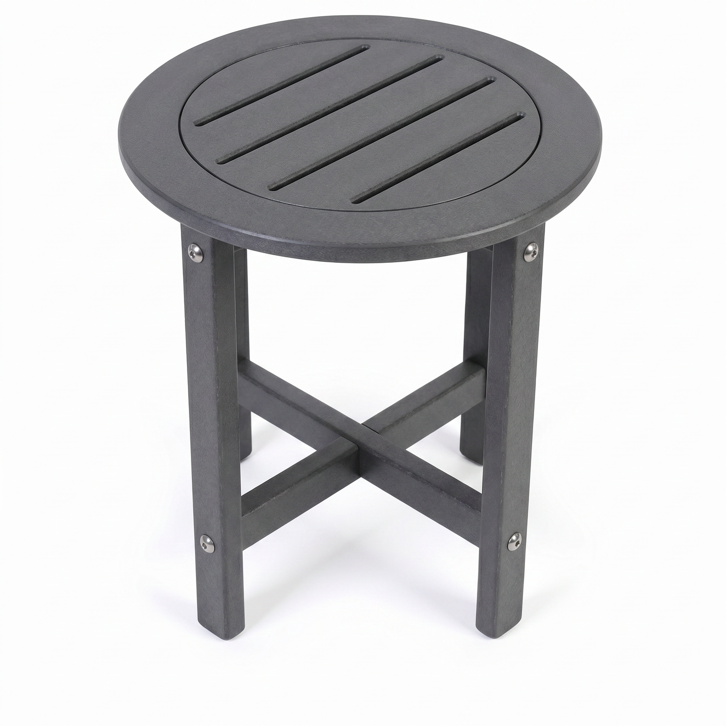 HDPE Round Outdoor Side Table, 16 in. Dia. x 18 in