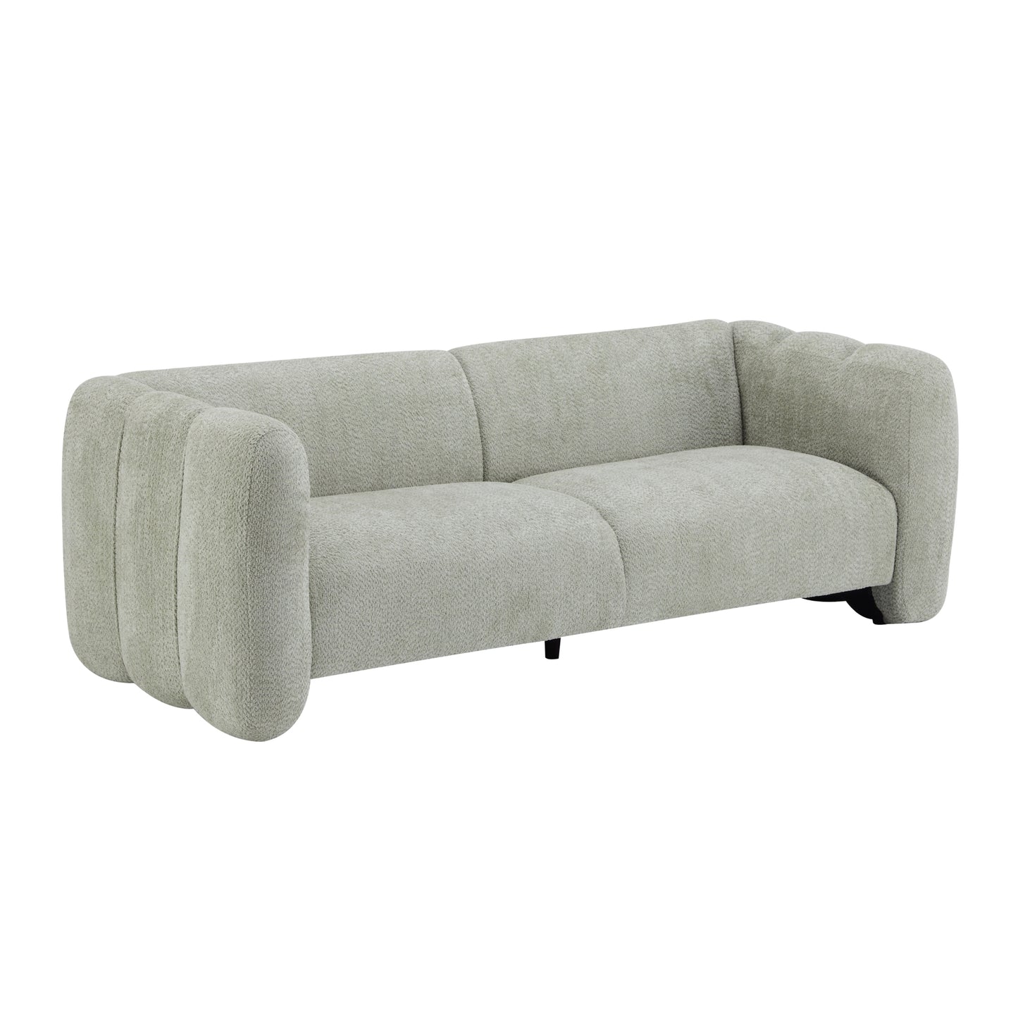 83" Wave Design 3-Seater Sofa – Modern Upholstered Curved Couch for Living Room, Bedroom, Apartment & Office