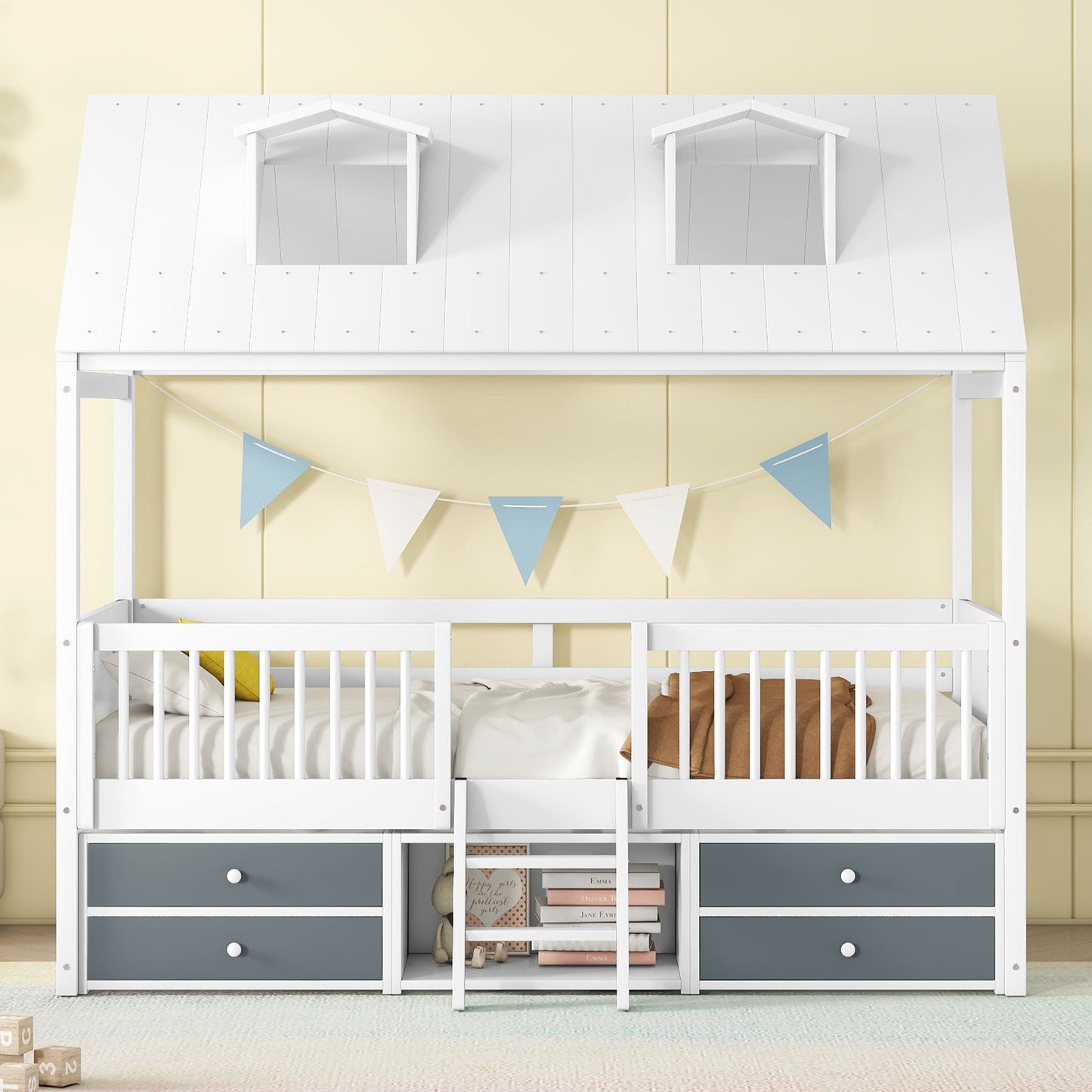 Twin Size Wood Bed House Bed Frame