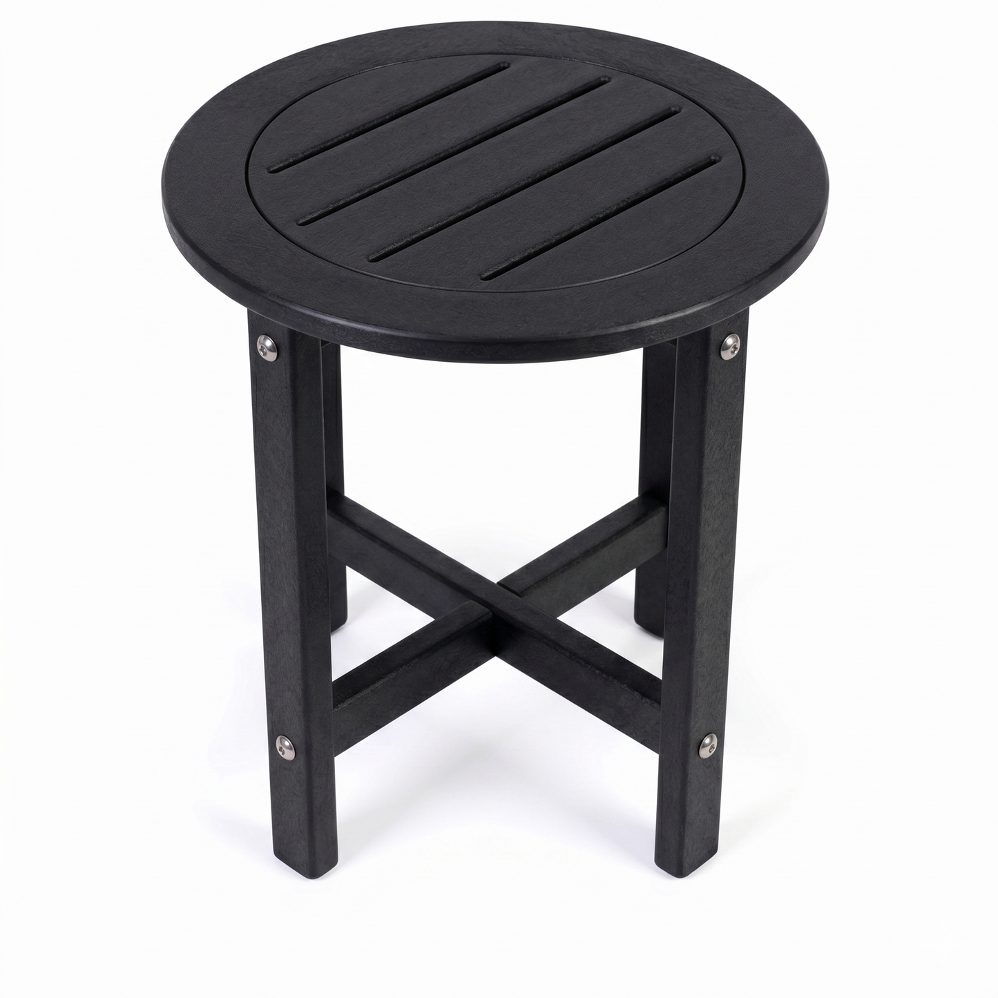 HDPE Round Outdoor Side Table, 16 in. Dia. x 18 in