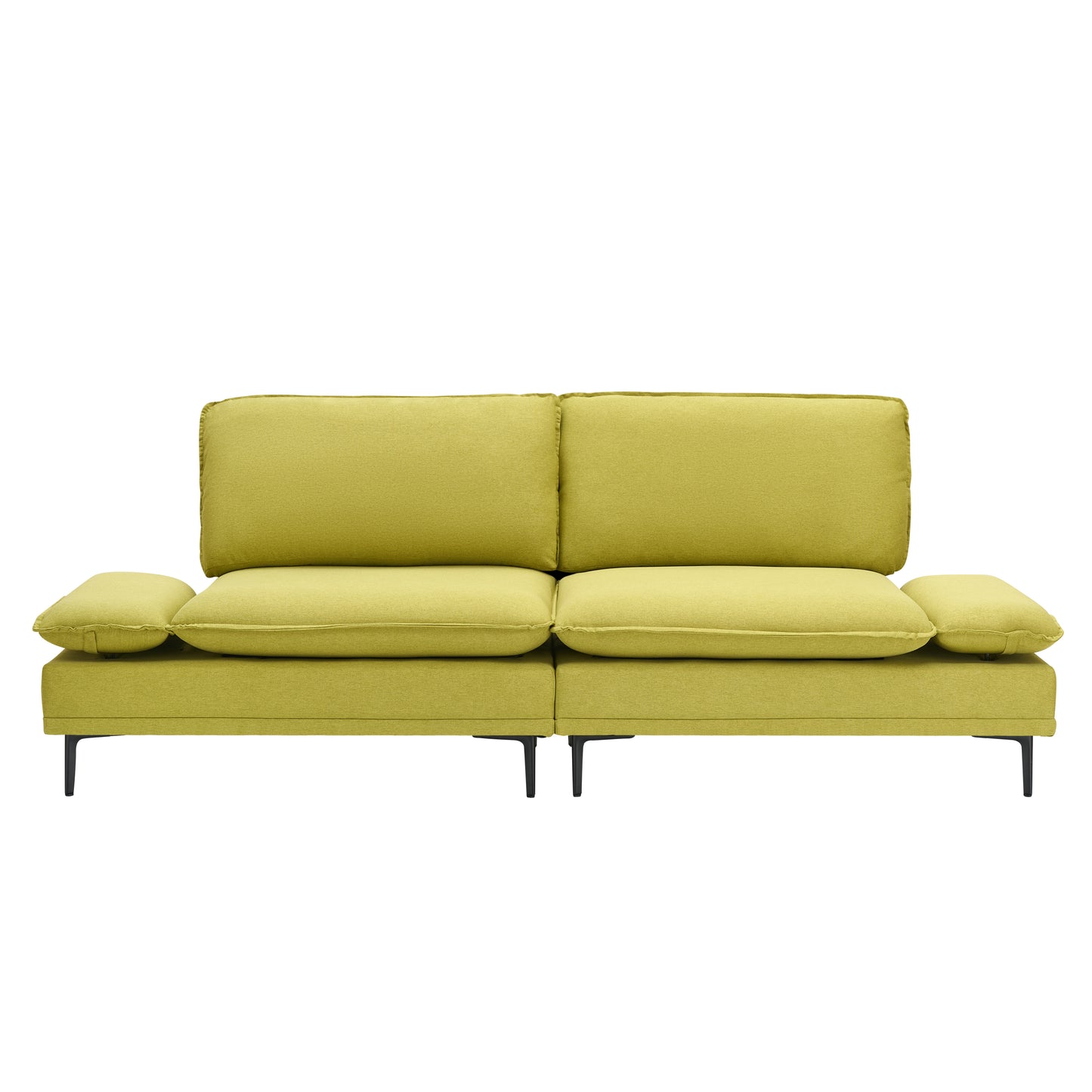Elegant and rustic in 89   inches of cotton and linen, fresh green, custom-made for apartments, living rooms and offices. Let every inch of space radiate natural elegance and extraordinary style.