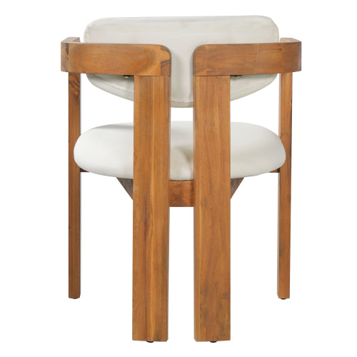 Set of 2 Acacia Wood Outdoor Armchairs with Cushions, Beige or Gray