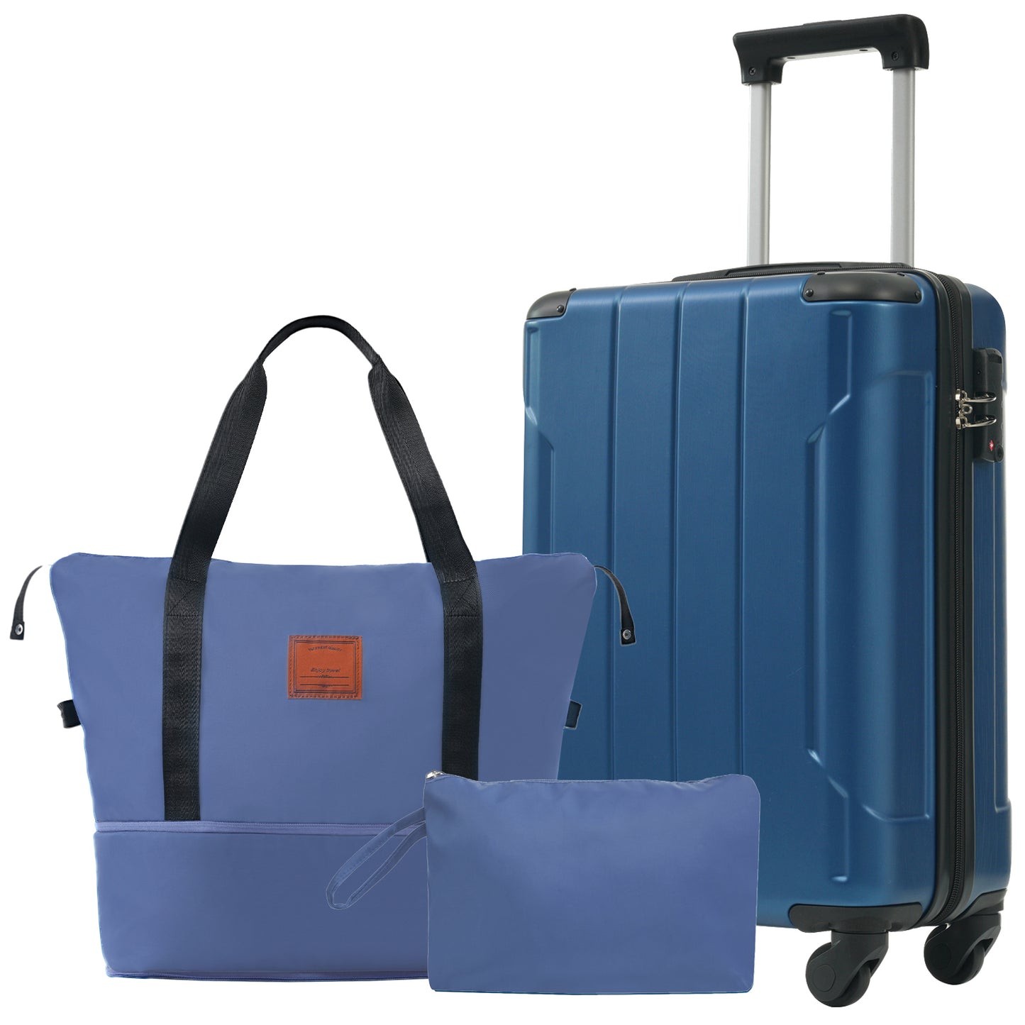 20 Inch Carry On Luggage Set 3 Piece with Spinner Wheels, Lightweight Hardshell ABS Suitcase for Weedend Getaways, Busin