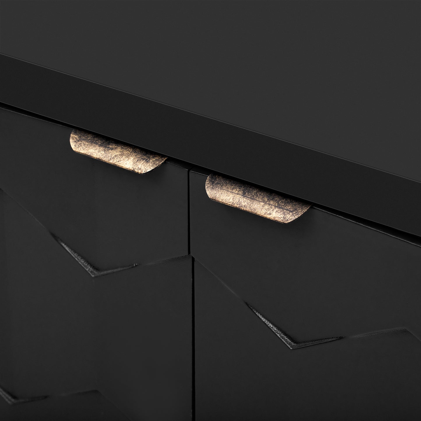 Luxurious Four-Door Sideboard with Honeycomb Patterned Doors, Offering Ample Storage for Study,Entrance and Living Room