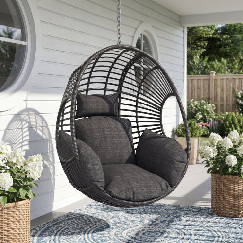 Outdoor Wicker Swing Chair (CHAIR ONLY, NO STAND)
