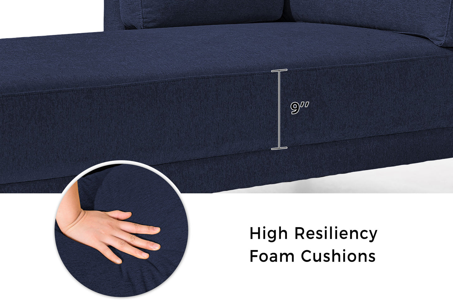 65" Mid-Century Modern Fabric Corner Lounge Chair, Upholstered Indoor Chaise Lounge for Bedroom,Office,Small Living Room & Apartment