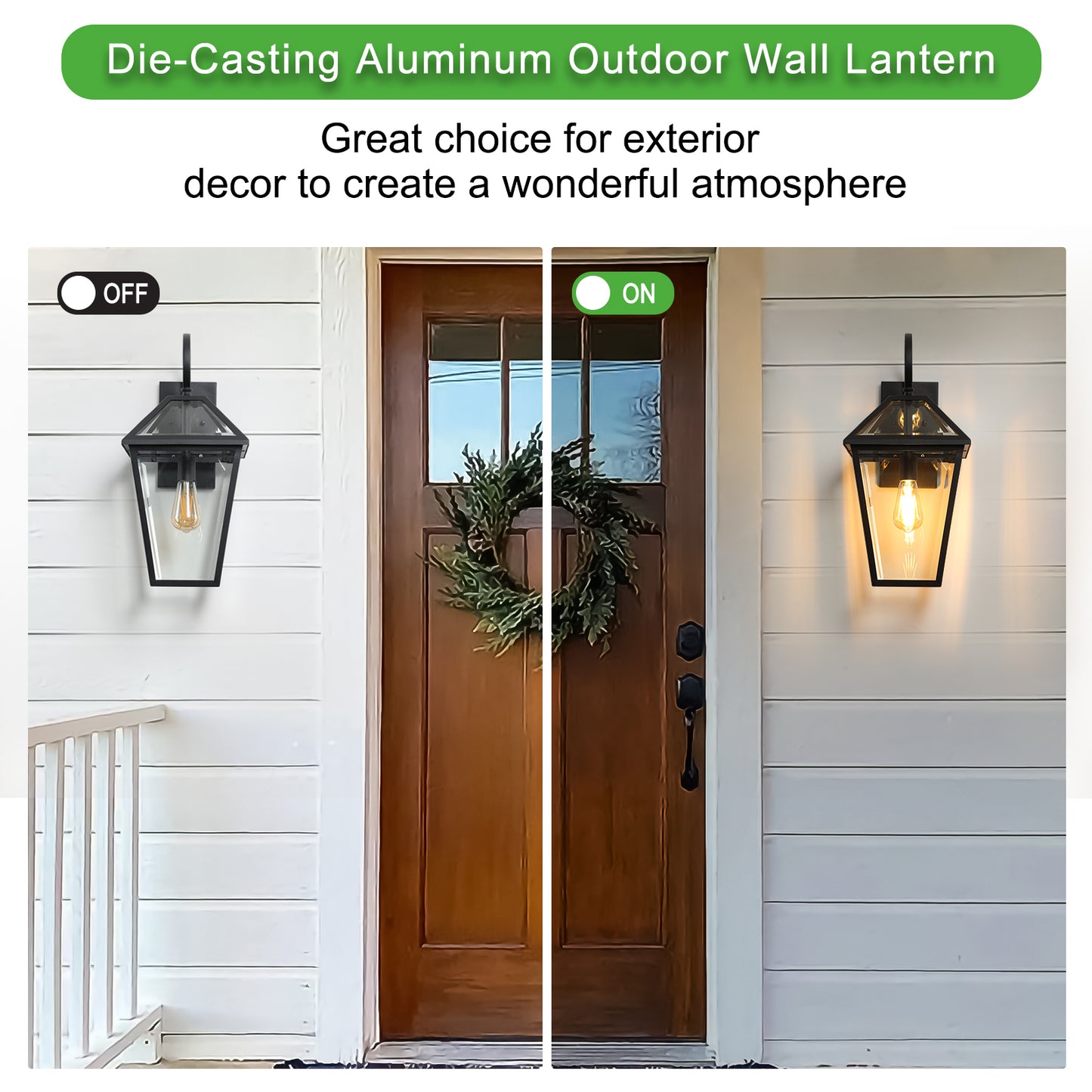Modern Outdoor Waterproof Wall Lamp Supports multiple types of light bulbs 1 pack