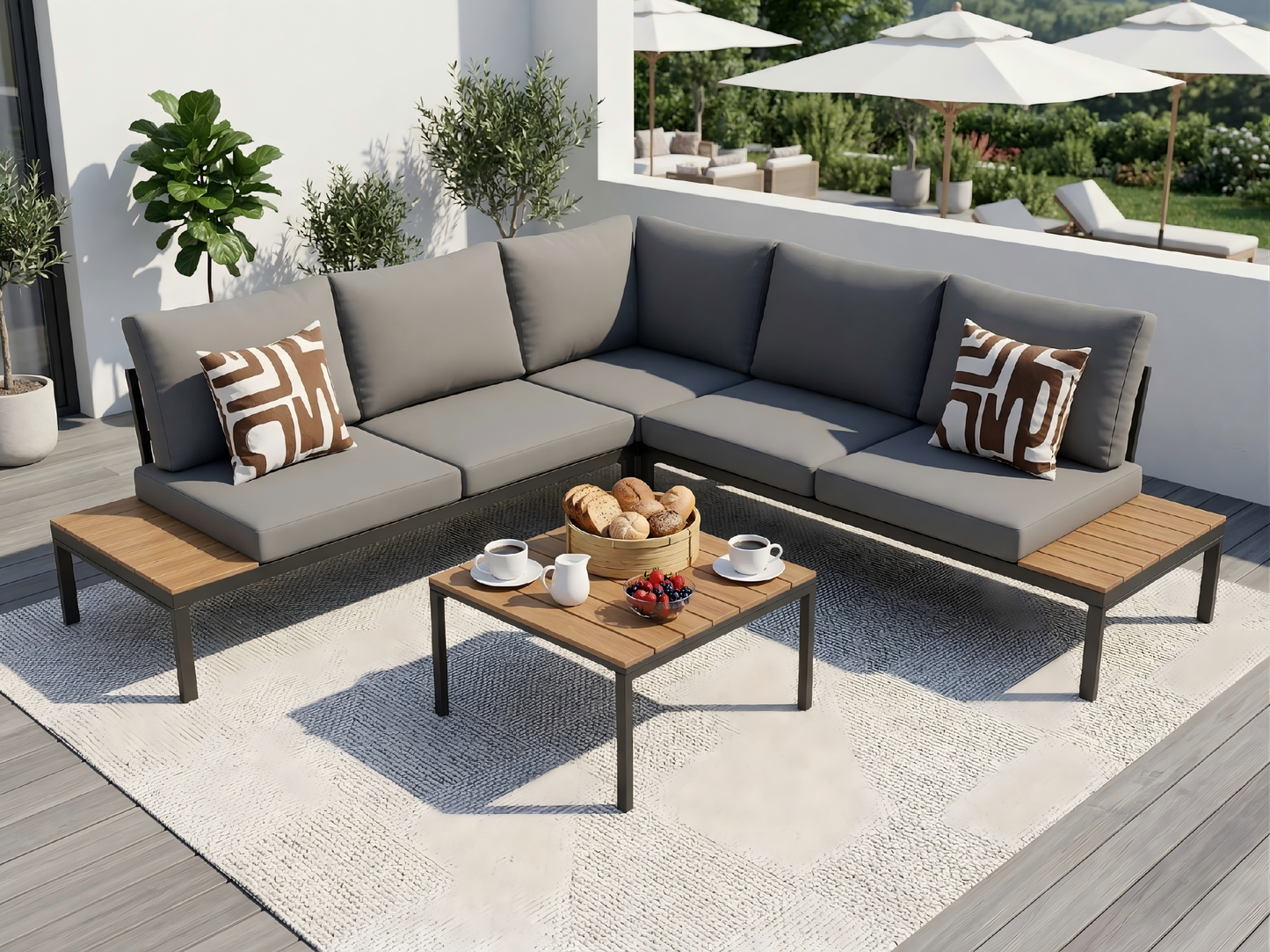 Outdoor Patio Furniture Handcrafted Sofa Set