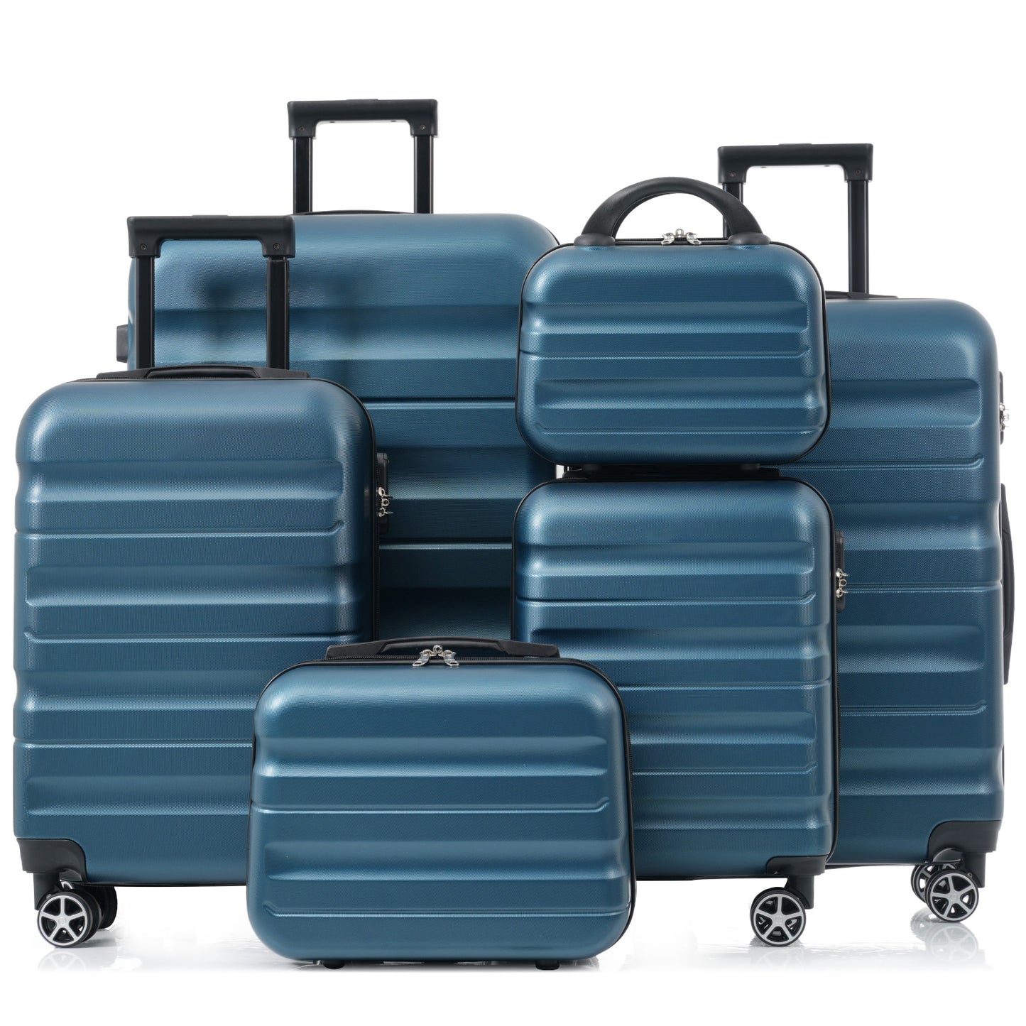 6-Piece ABS Hardshell Luggage Set with Dual Spinner Wheels
