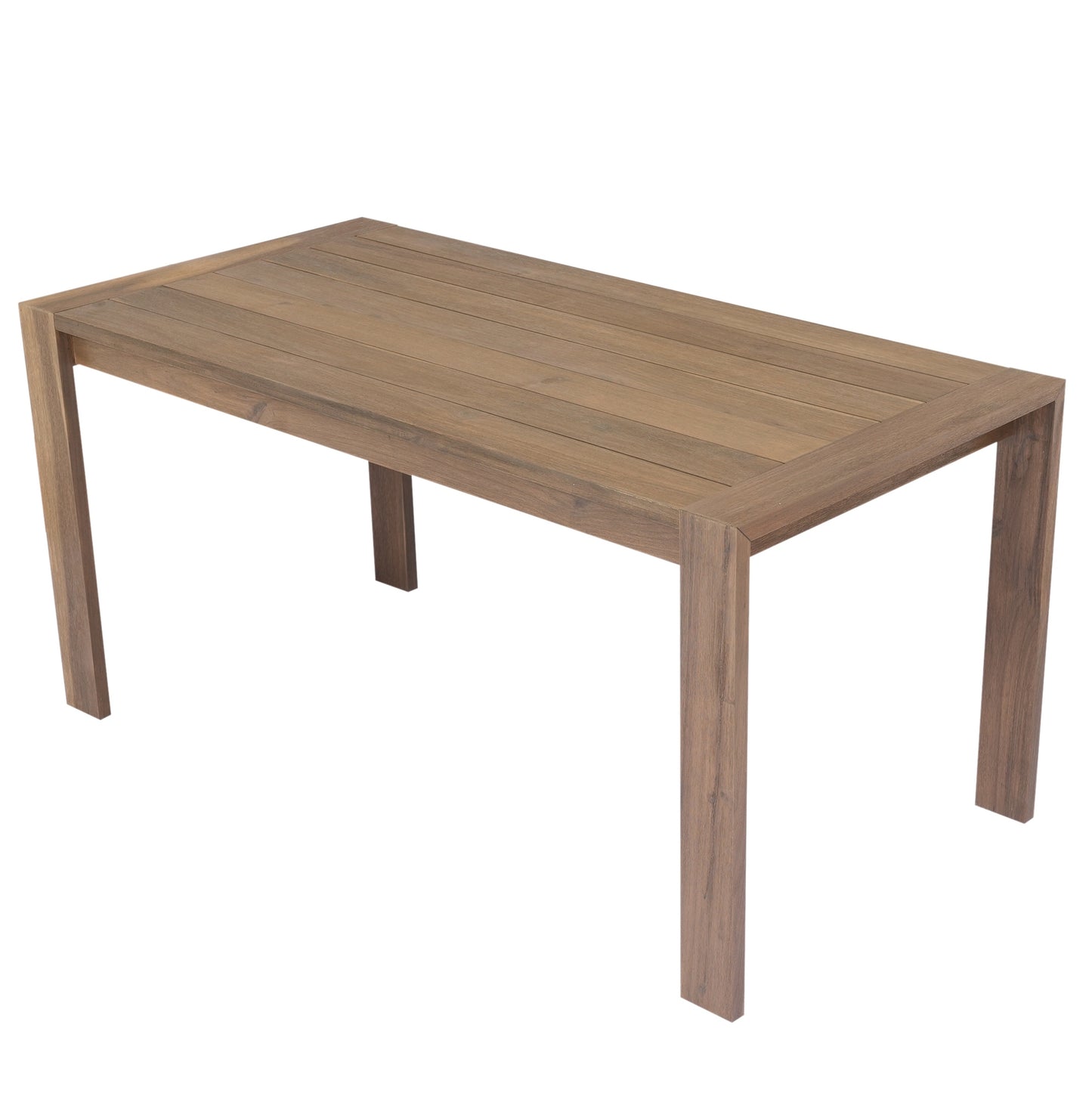 7 Piece Acacia Wood Outdoor Dining Set, Suitable for Patio, Balcony, Backyard