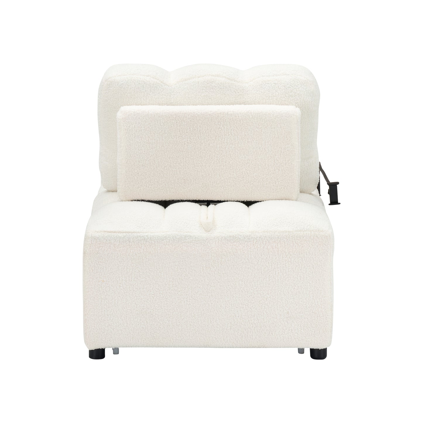40.20 inches long, Teddy Sofa Fabric,a convertible sofa-cum-bed, for Apartment Office Living Room - Beige