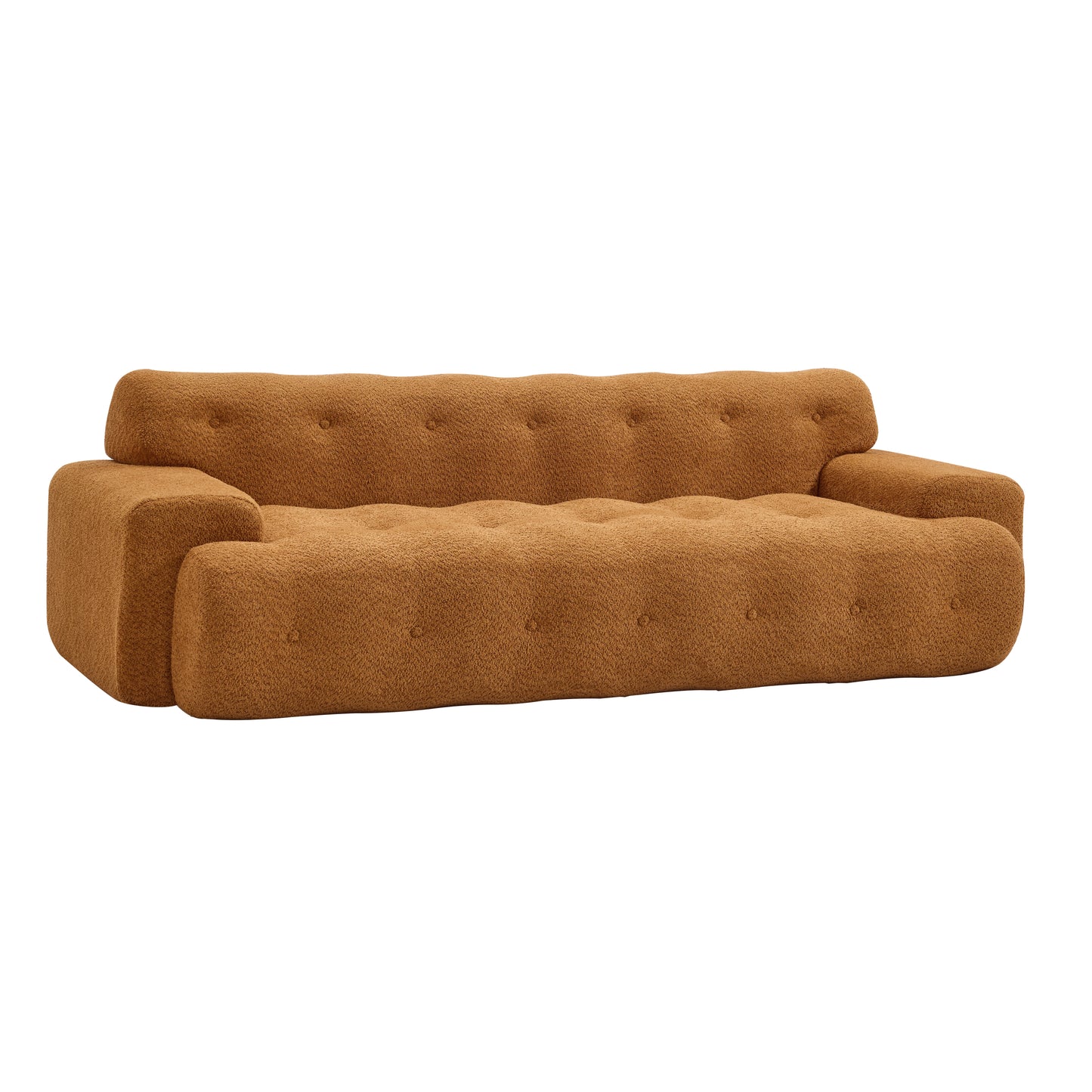 88" Cloud Chenille Sofa – Button Tufted 3-Seater Upholstered Couch with No-Assembly Compression Design for Living Room