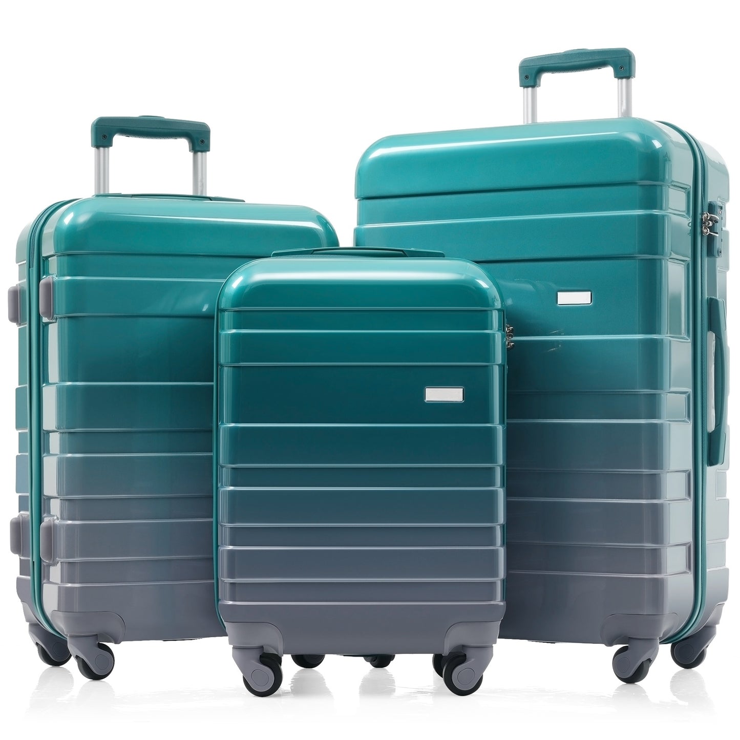 New Model ABS Hardshell 3pcs Hardside Suitcase Set with TSA Lock