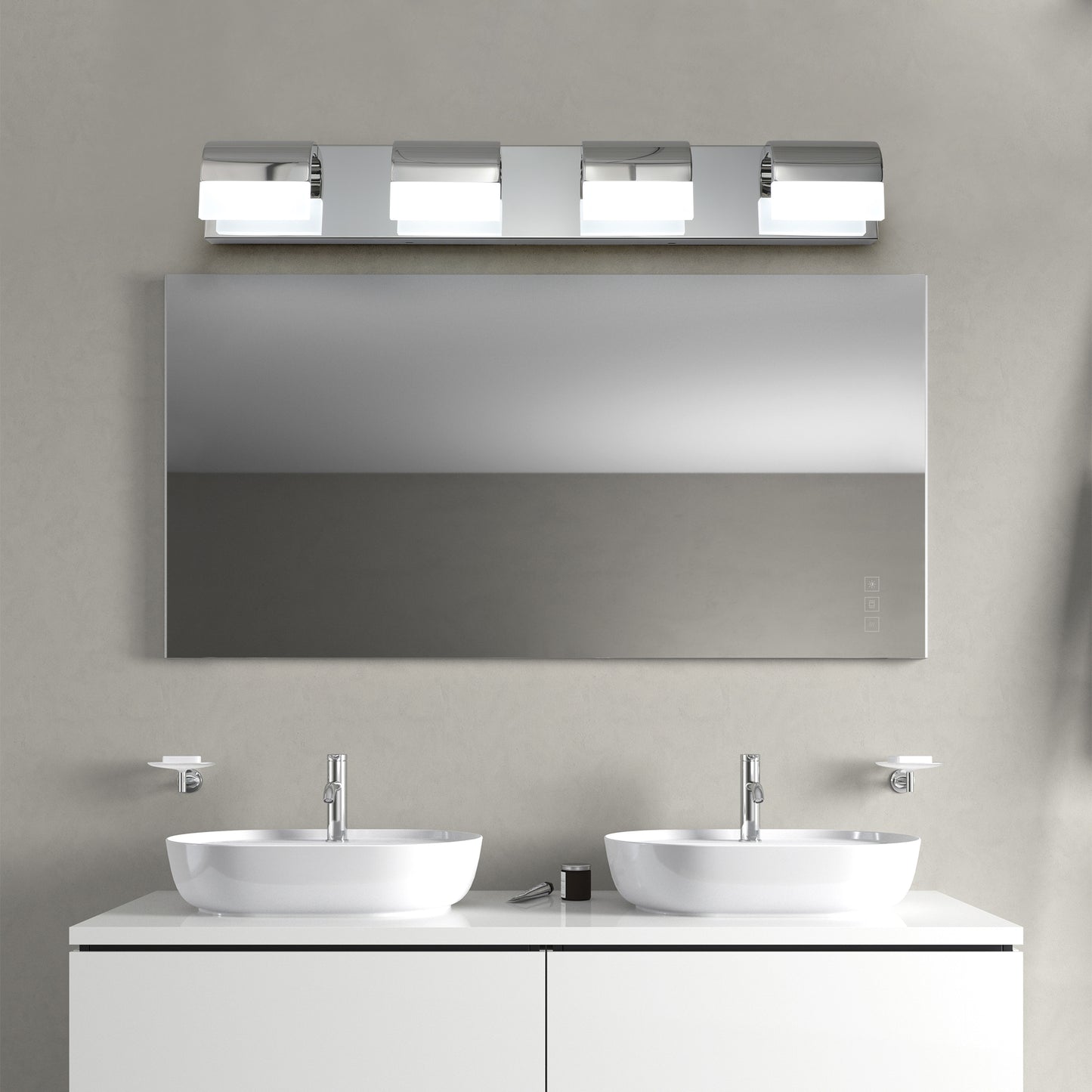 (NEW SKU:W1340P206822) Modern Bathroom Vanity Lighting 4-Light LED Vanity Lights Over Mirror Bath Wall Lighting