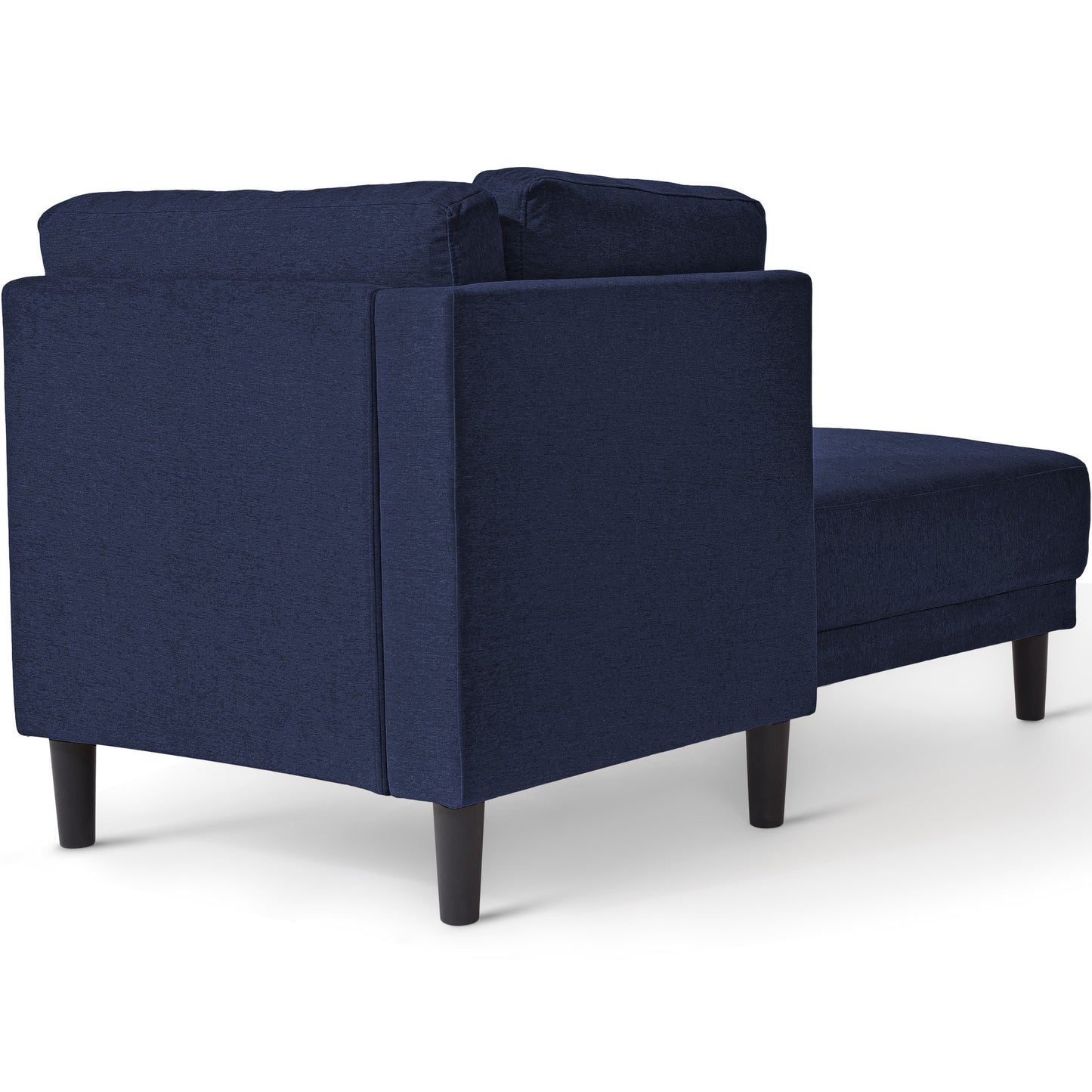 65" Mid-Century Modern Fabric Corner Lounge Chair, Upholstered Indoor Chaise Lounge for Bedroom,Office,Small Living Room & Apartment