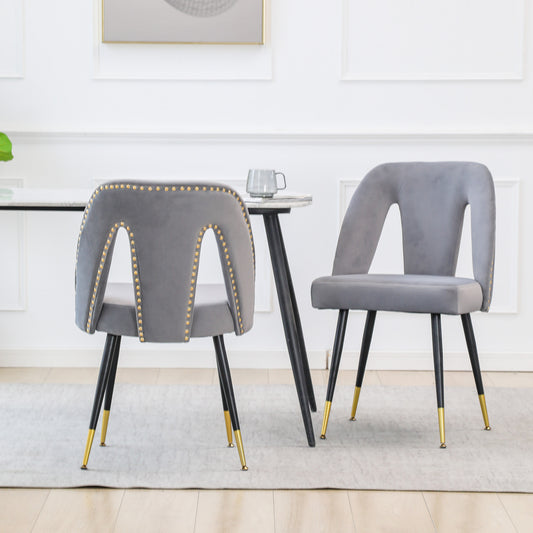 Dining Chairs Set of 2 Multiple Color Options Velvet Modern for Dining Room or Kitchen Seating
