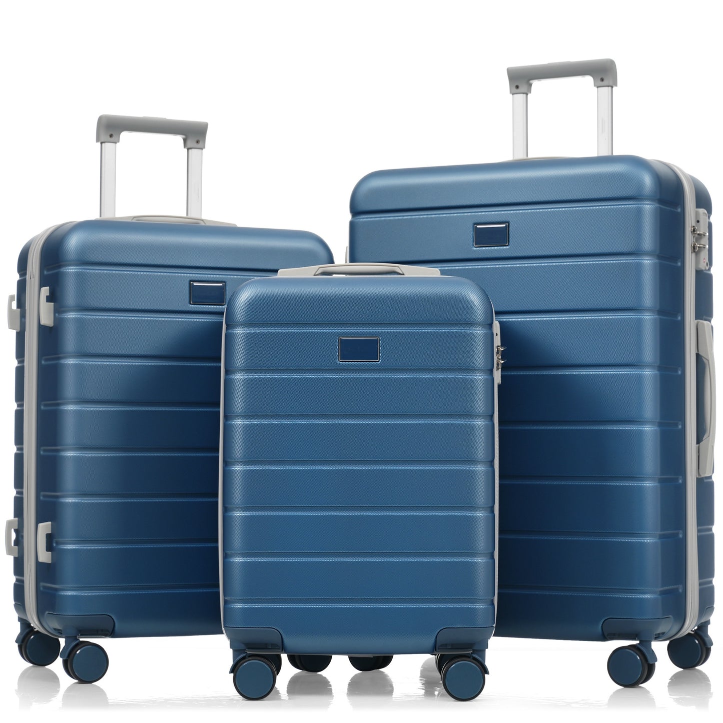 Premium ABS Travel Luggage Set, 3-Piece TSA Lock Suitcase Ensemble with 20