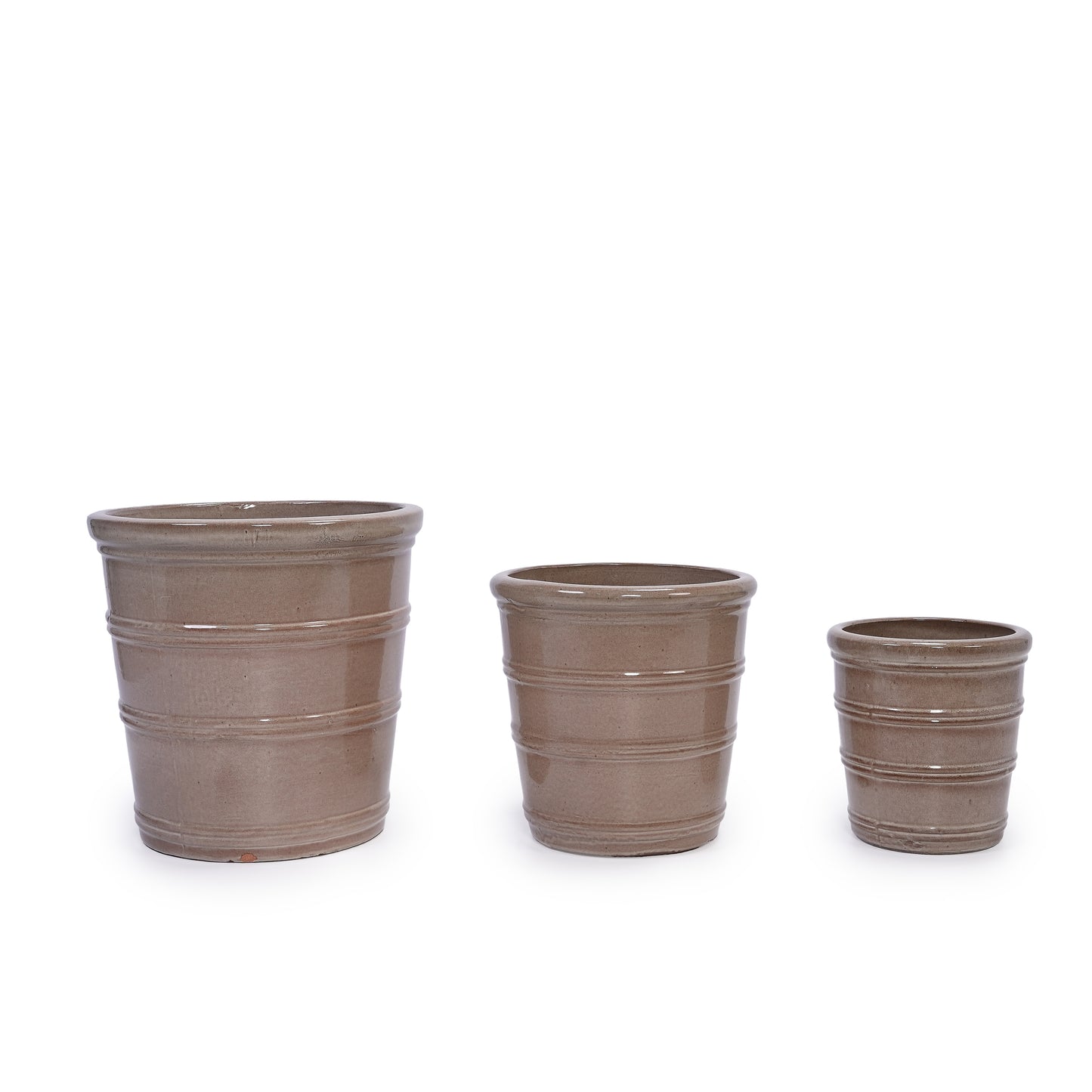 3 Pieces Ceramic Flowerpot, Modern Planter for Patio, Garden or Windowsills