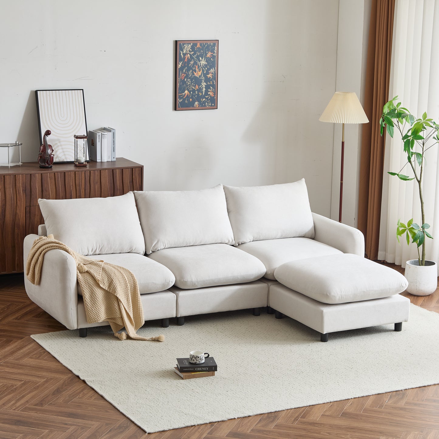 Modular Sectional Sofa Couch – Modern Upholstered Convertible Sofa with Flexible Configurations for Living Room Seating