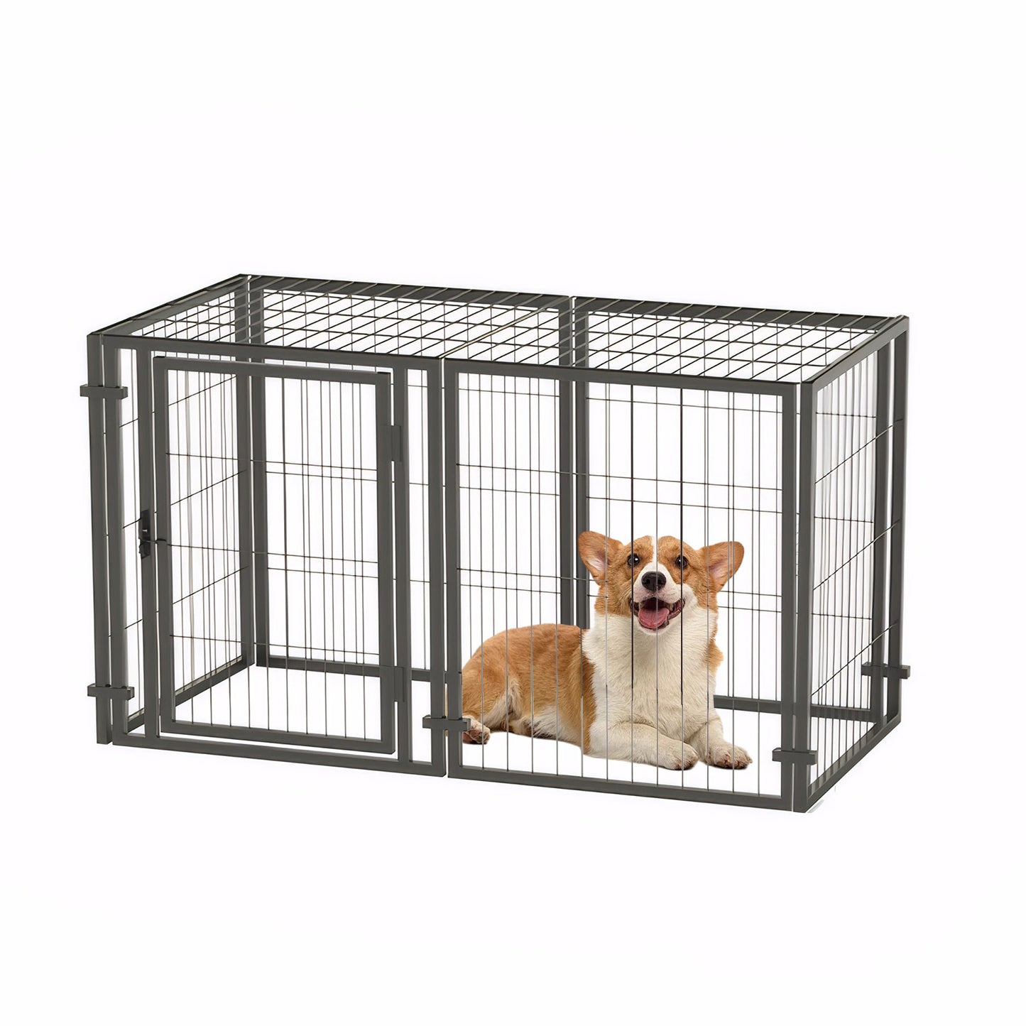 47.2" Heavy Duty Dog Crate Playpen for Small, Medium & Large Dogs – Indoor Outdoor Pet Cage Kennel