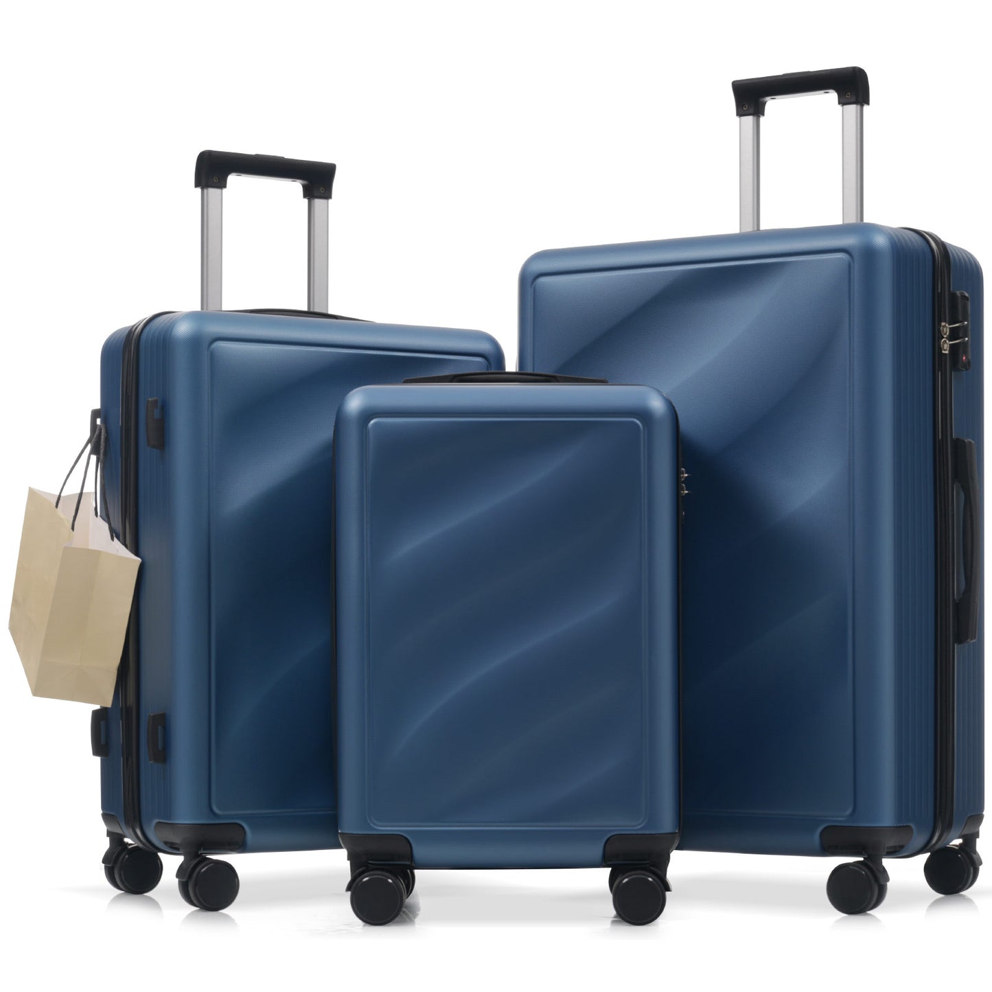Luggage Set 3 Piece, Lightweight Durable ABS Suitcases with Spinner Wheels and TSA Lock,