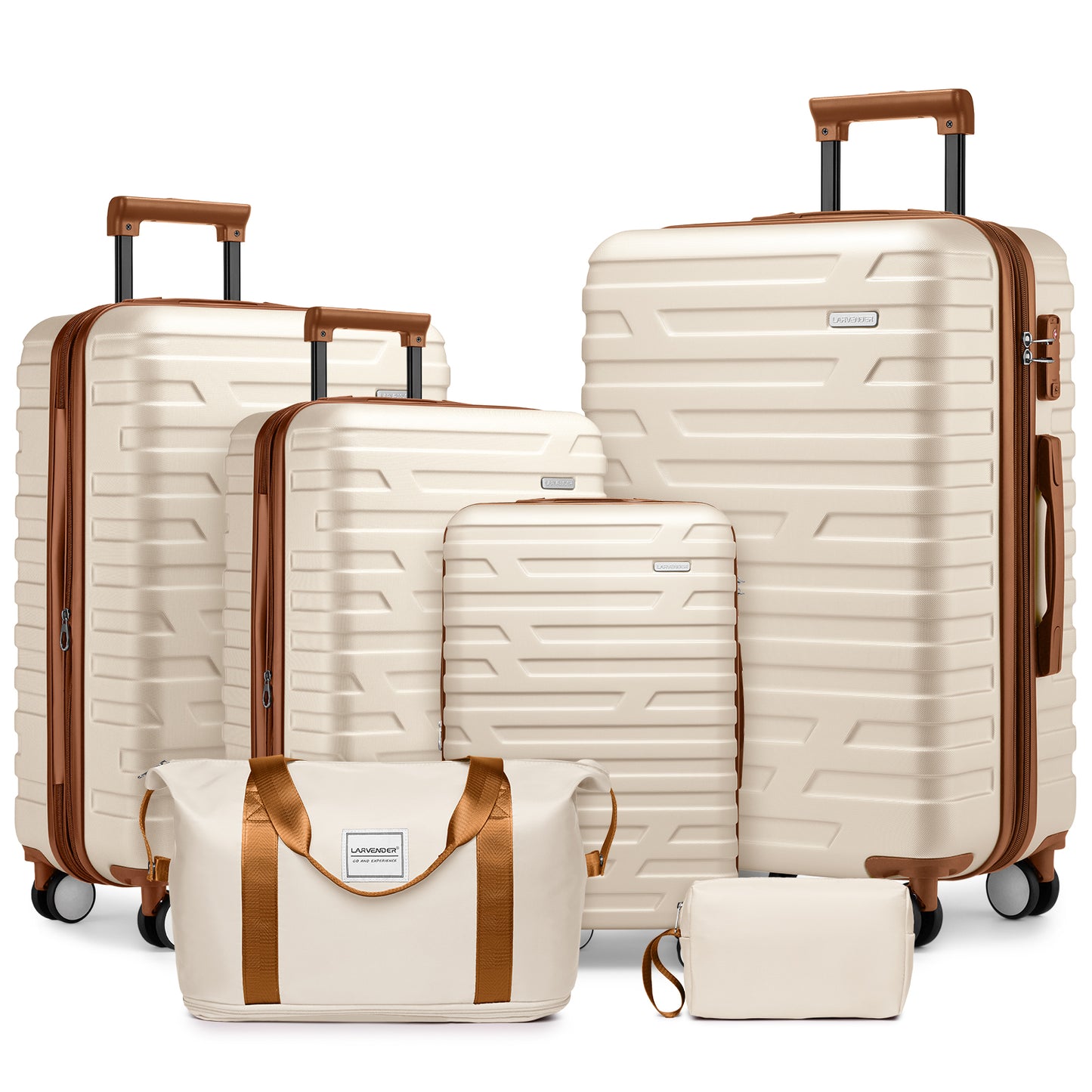 Luggage Sets 6 Pieces with Duffel Bags, Hardside Expandable Suitcases with Spinner Wheels TSA Lock