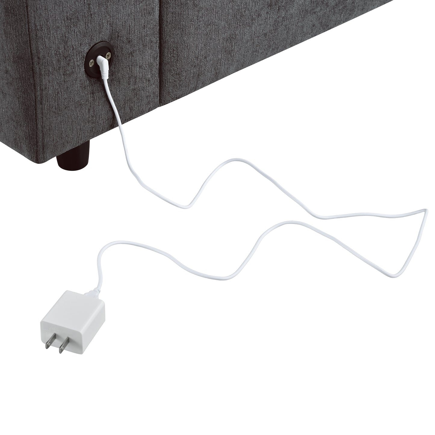 Upholstered Modular Sofa with  with Storage Space, USB Charge Ports,Wireless Charging and Built-in Bluetooth Speaker in Arm,Sectional sofa for Living Room Apartment.[old sku:WY000317AAE]