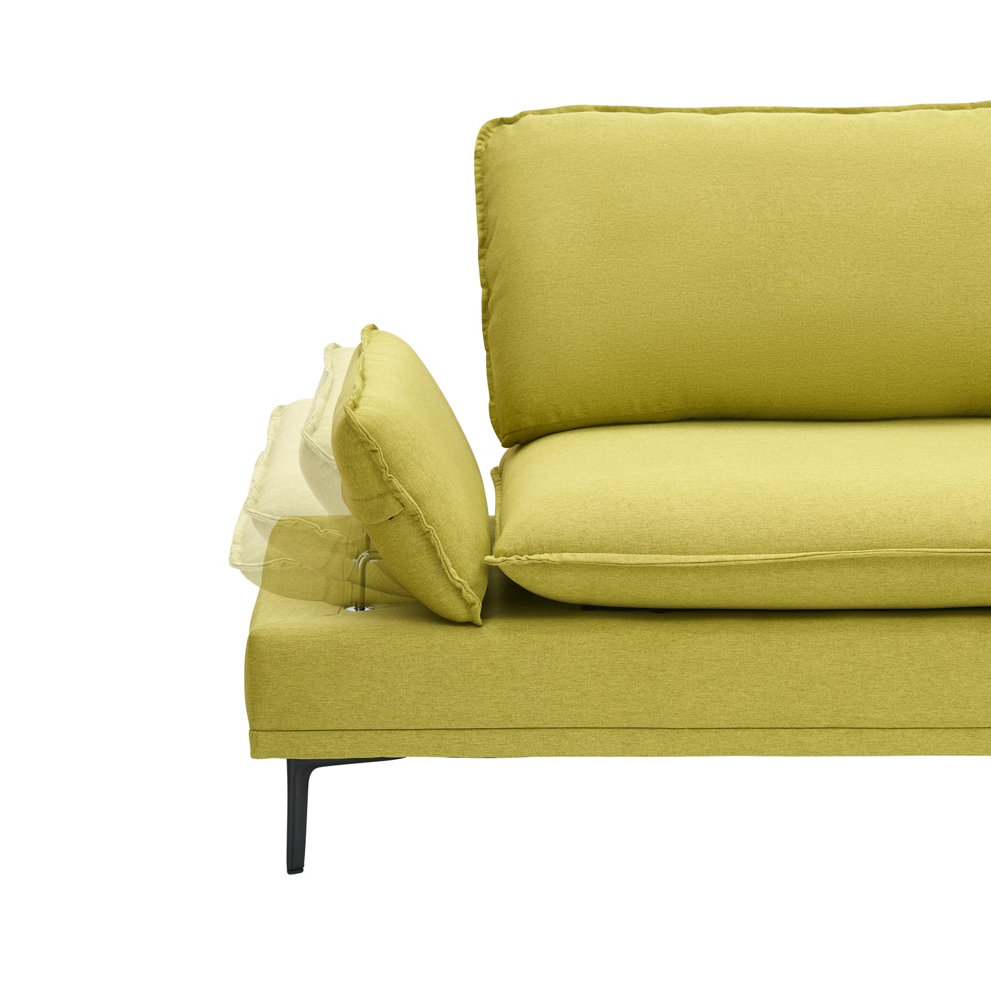 Elegant and rustic in 89   inches of cotton and linen, fresh green, custom-made for apartments, living rooms and offices. Let every inch of space radiate natural elegance and extraordinary style.