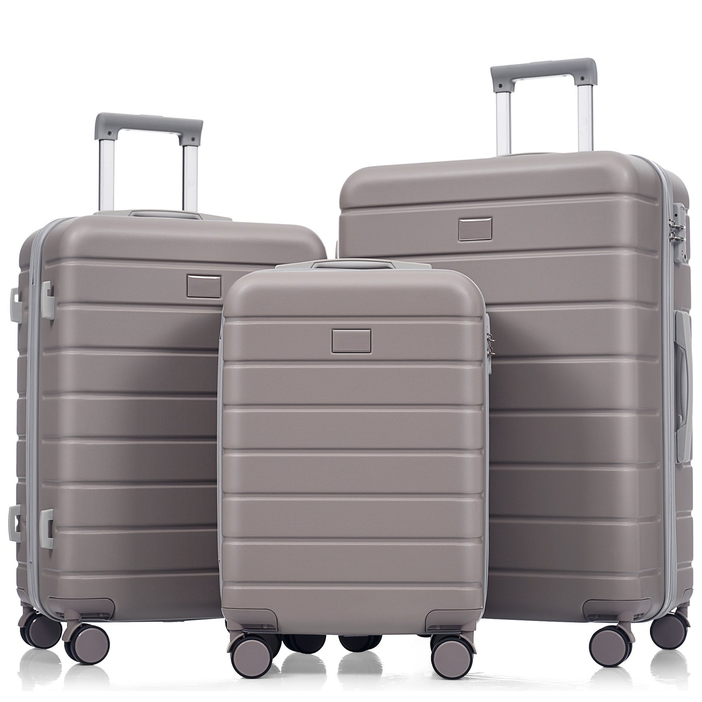Premium ABS Travel Luggage Set, 3-Piece TSA Lock Suitcase Ensemble with 20