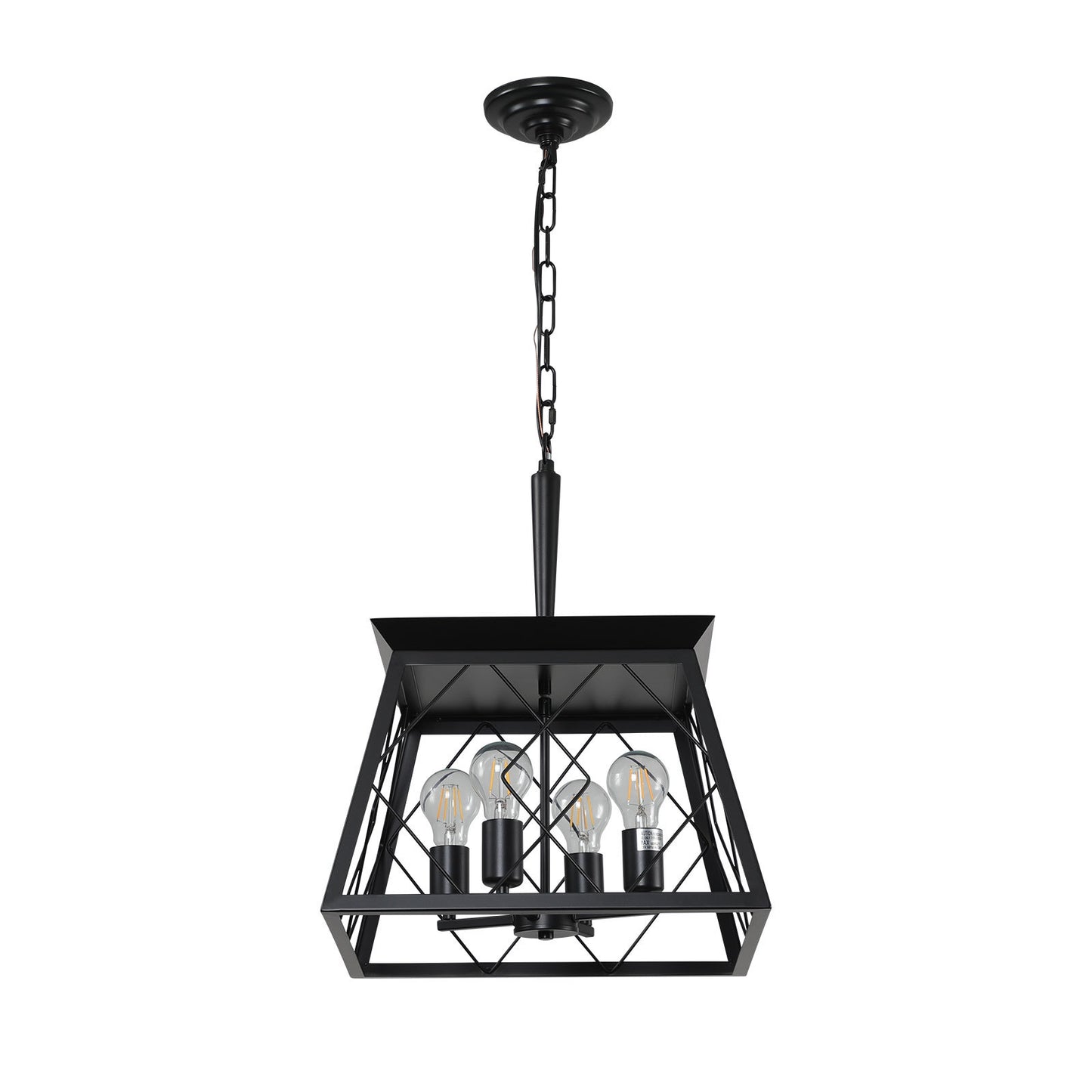 (Same as W1340111203/L1009) 4-Light Farmhouse Chandeliers For Dining Room Black(No Bulbs)