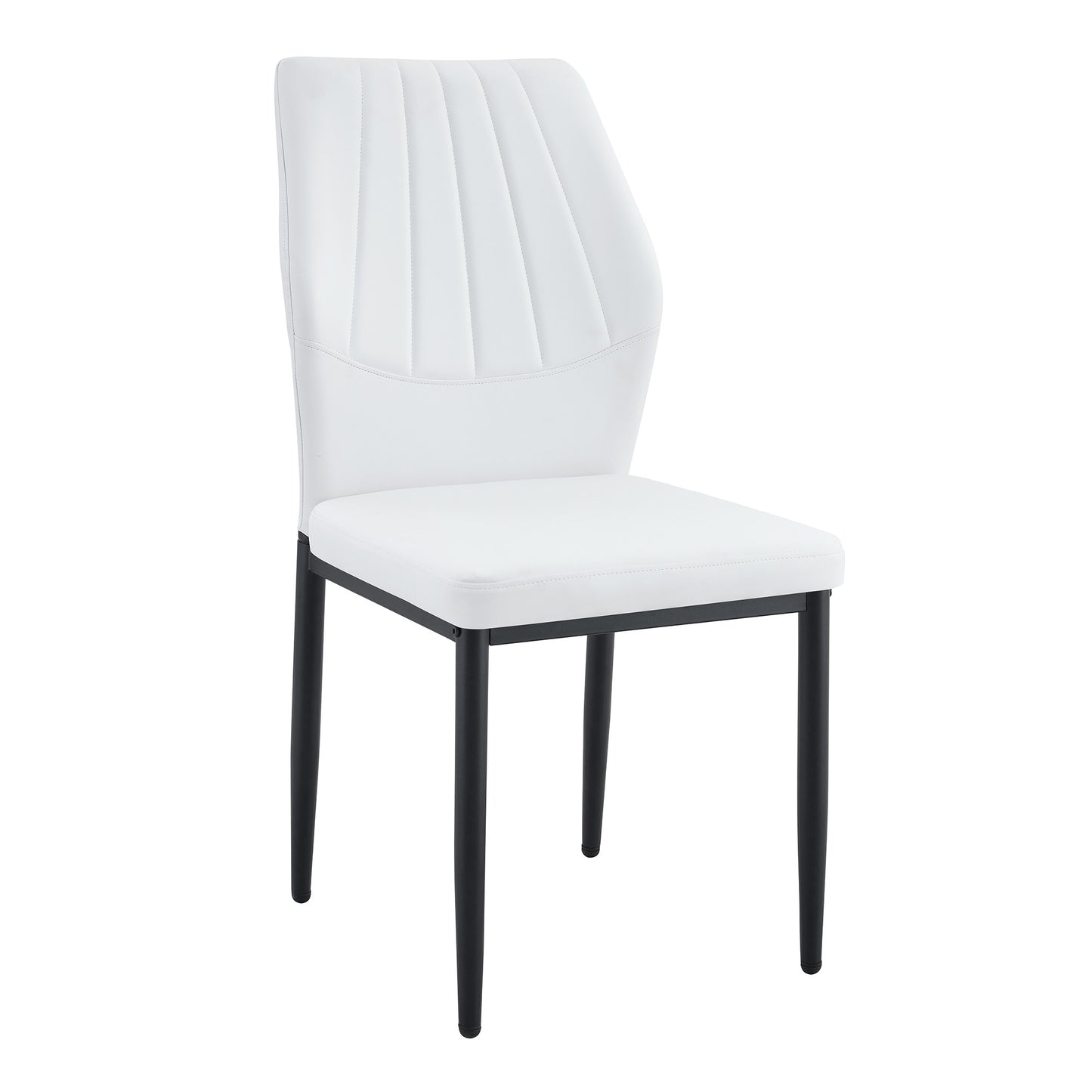 Modern Dining Chair – 37" High Back Upholstered Chair with Ergonomic Design & Metal Legs