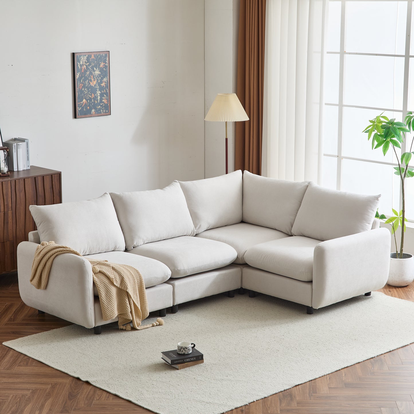 Modular Sectional Sofa Couch – Modern Upholstered Convertible Sofa with Flexible Configurations for Living Room Seating