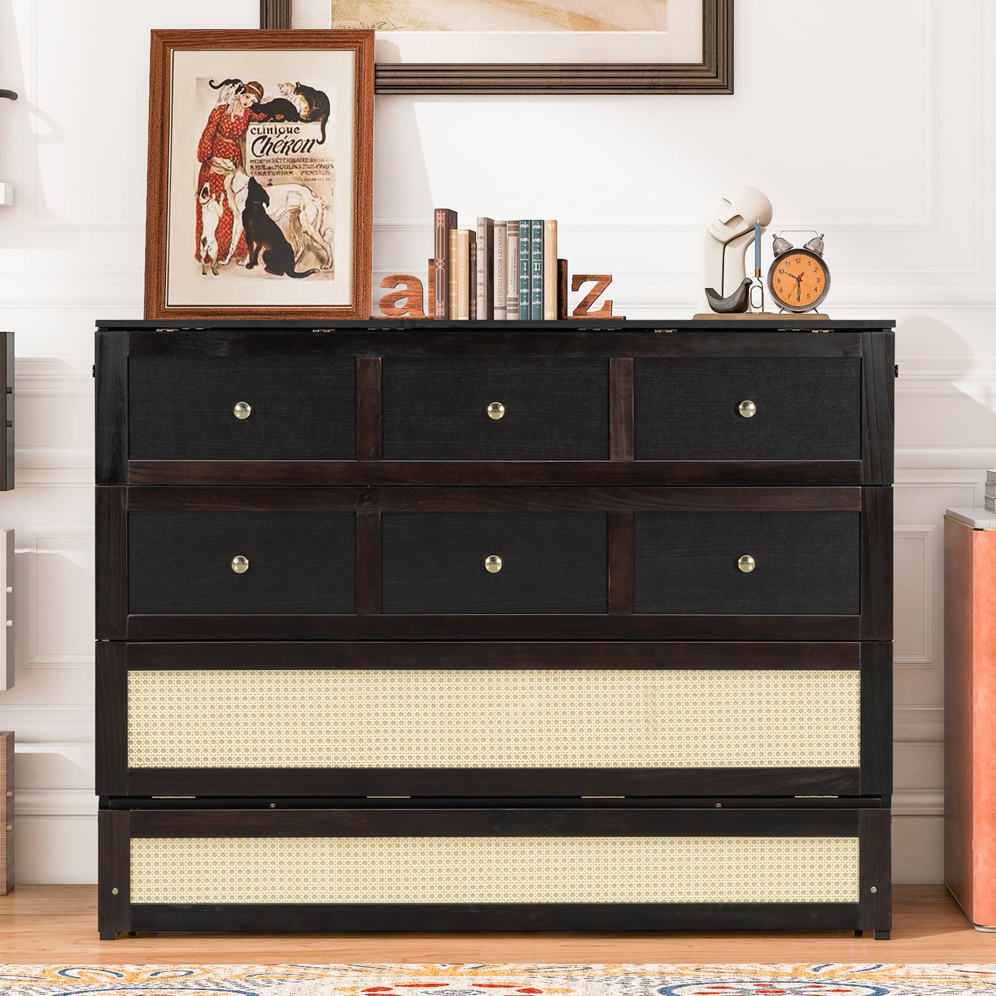 Full Size Murphy Bed with Large Drawers