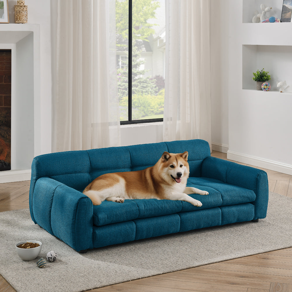 Modern and Fashionable Linen Fabric Durable Elevated Dog Sofa Bed