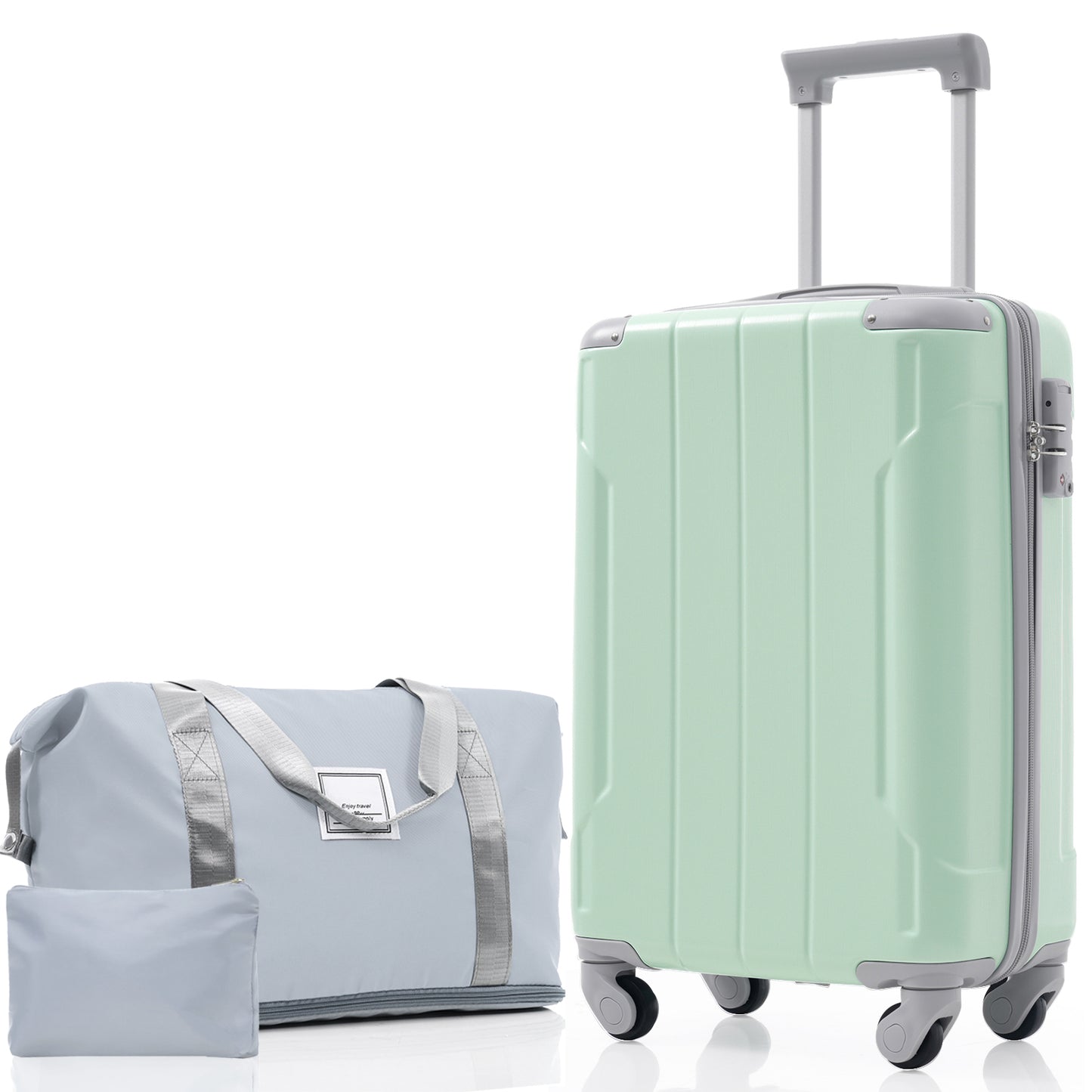 20 Inch Carry On Luggage Set 3 Piece with Spinner Wheels, Lightweight Hardshell ABS Suitcase for Weedend Getaways, Busin