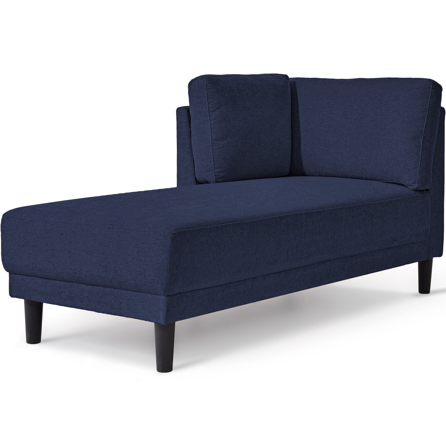 65" Mid-Century Modern Fabric Corner Lounge Chair, Upholstered Indoor Chaise Lounge for Bedroom,Office,Small Living Room & Apartment