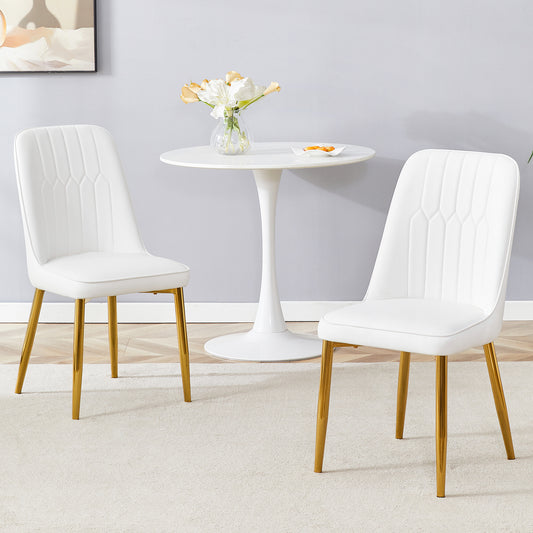 Dining Chair PU Leather Set Of 2 Upholstered Seating, Available in Set Of 2 and Set Of 4 for Dining Room, Kitchen or Lounge Use