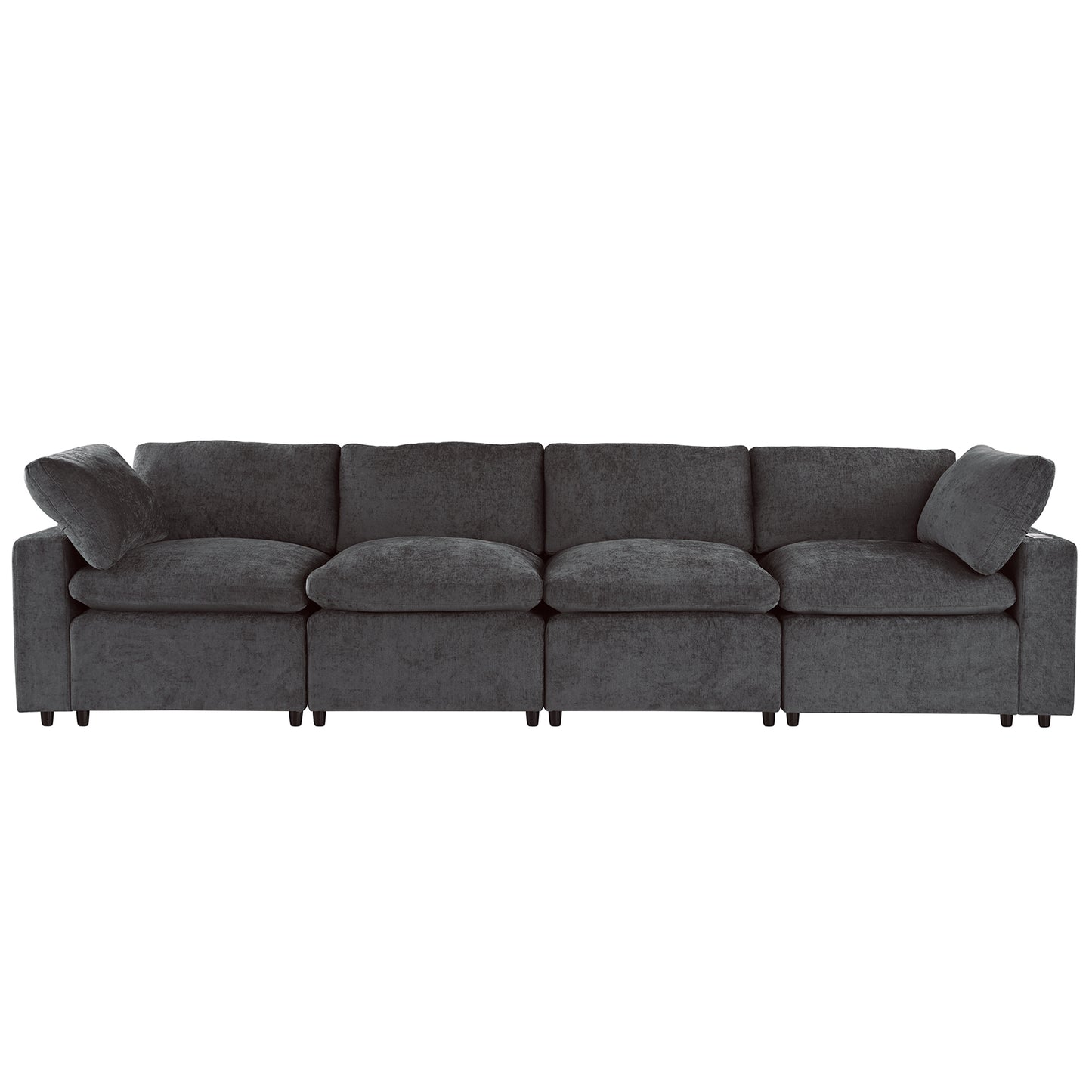Upholstered Modular Sofa with  with Storage Space, USB Charge Ports,Wireless Charging and Built-in Bluetooth Speaker in Arm,Sectional sofa for Living Room Apartment.[old sku:WY000317AAE]