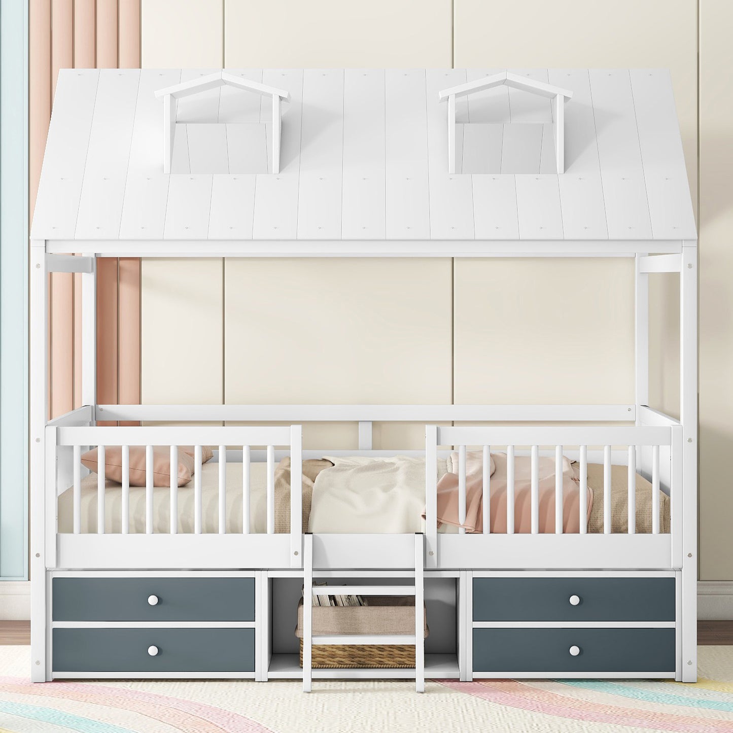 Wood Bed House Bed Frame